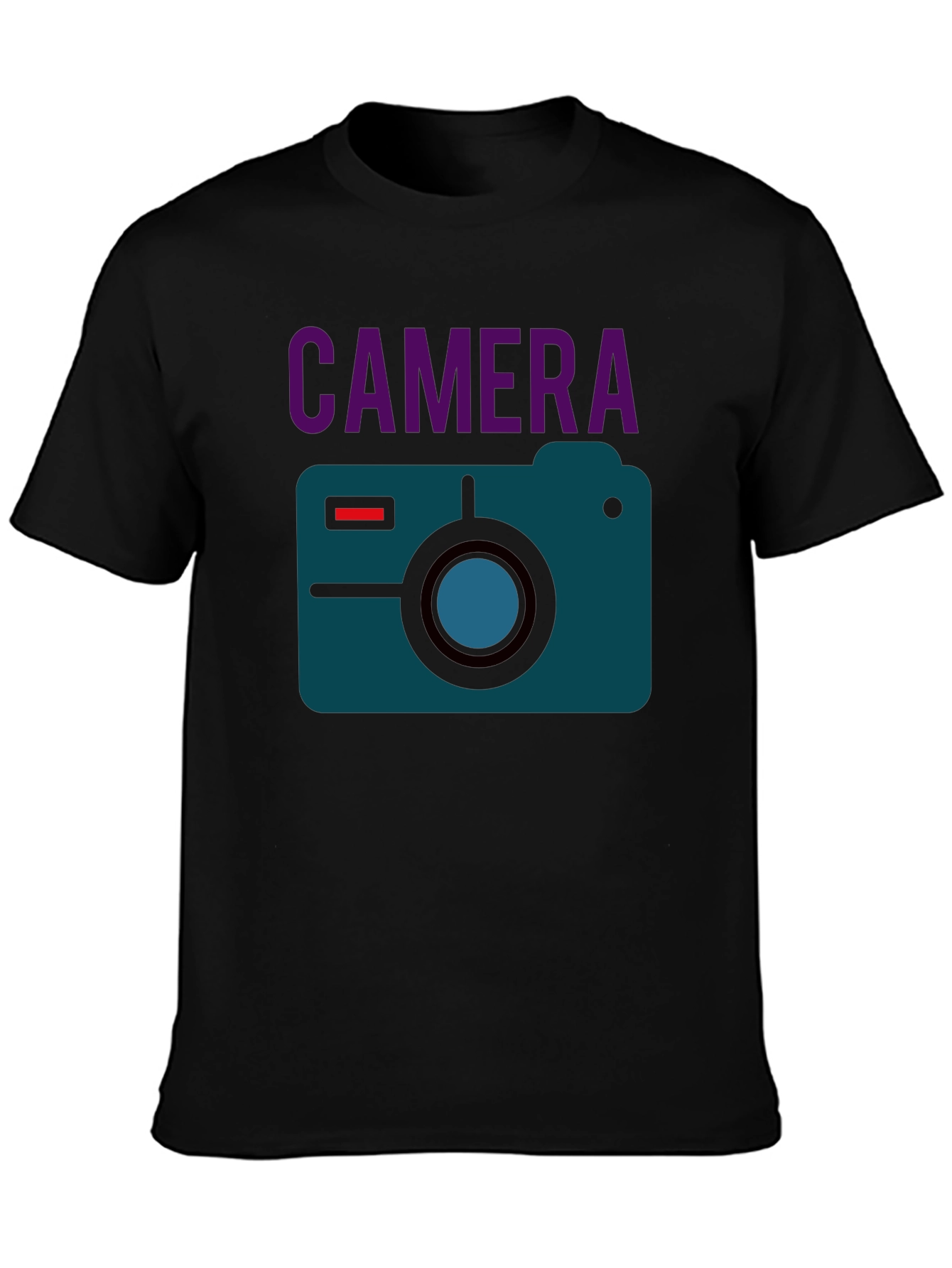 Camera Graphic Black T-Shirt - Photography Lover Tee