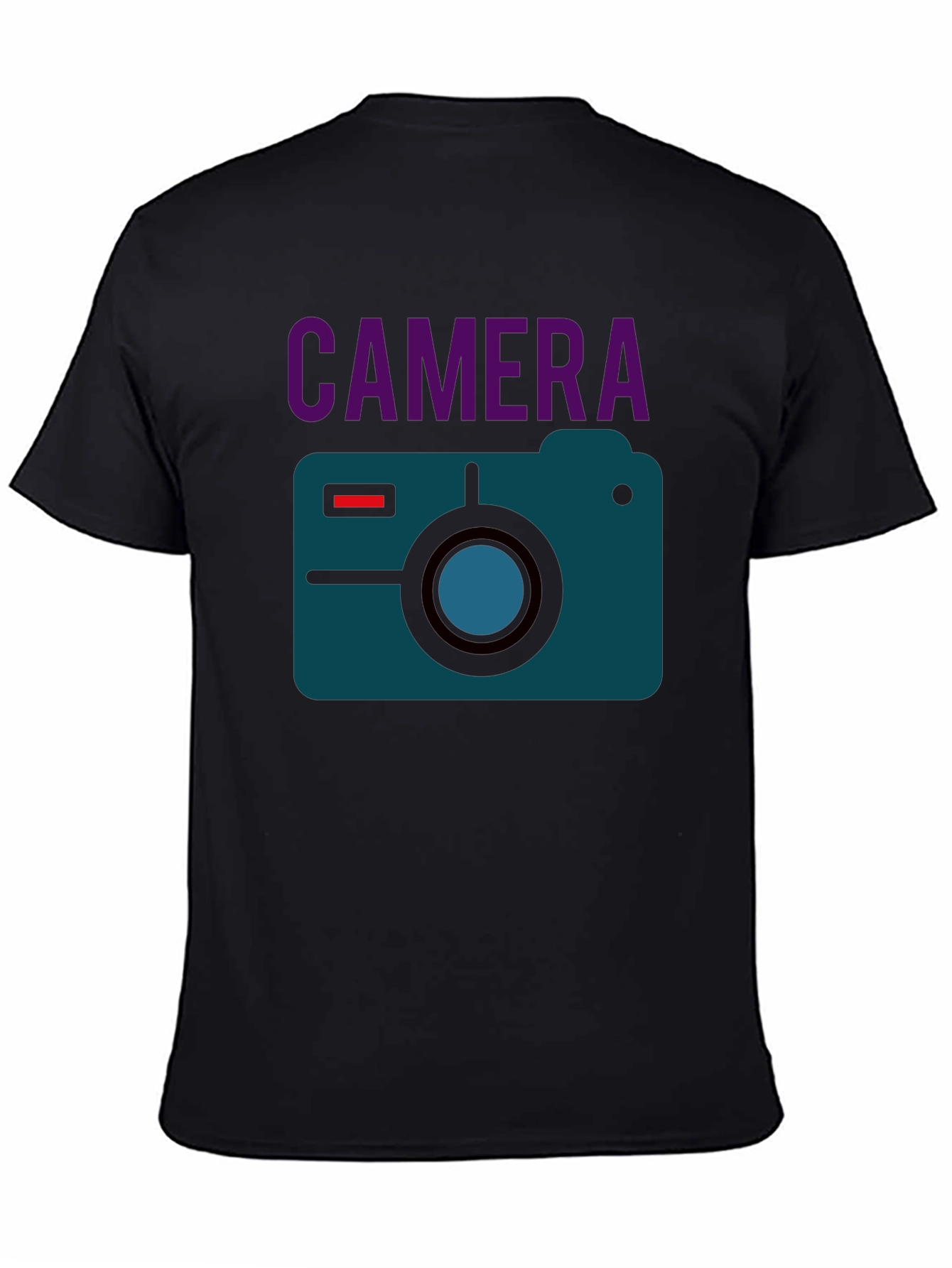 Camera Graphic Black T-Shirt - Photography Lover Tee