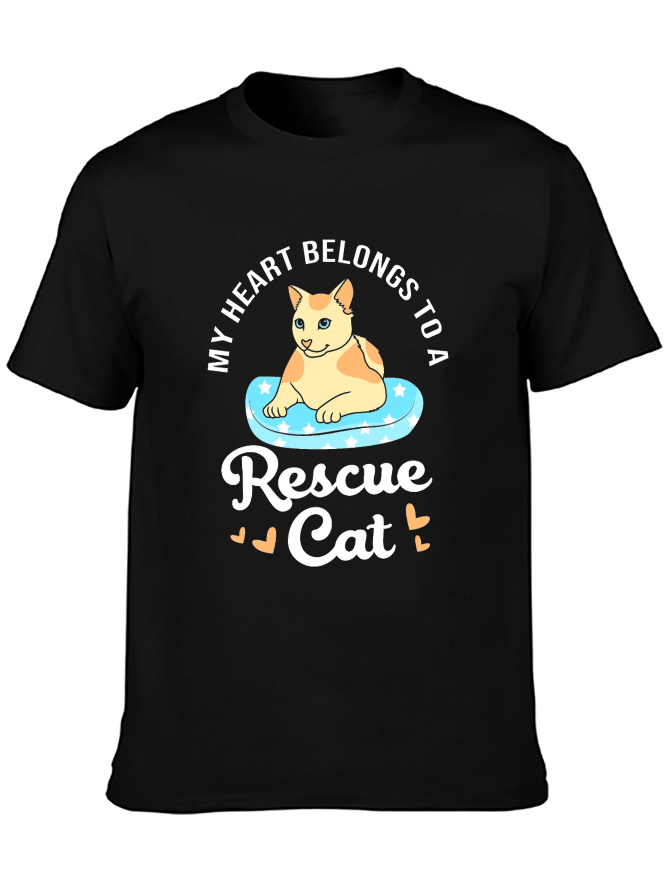 Rescue Cat T-Shirt: My Heart Belongs to a Rescue Cat