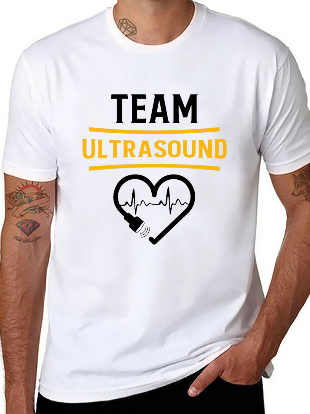 Team Ultrasound Black Graphic Tee