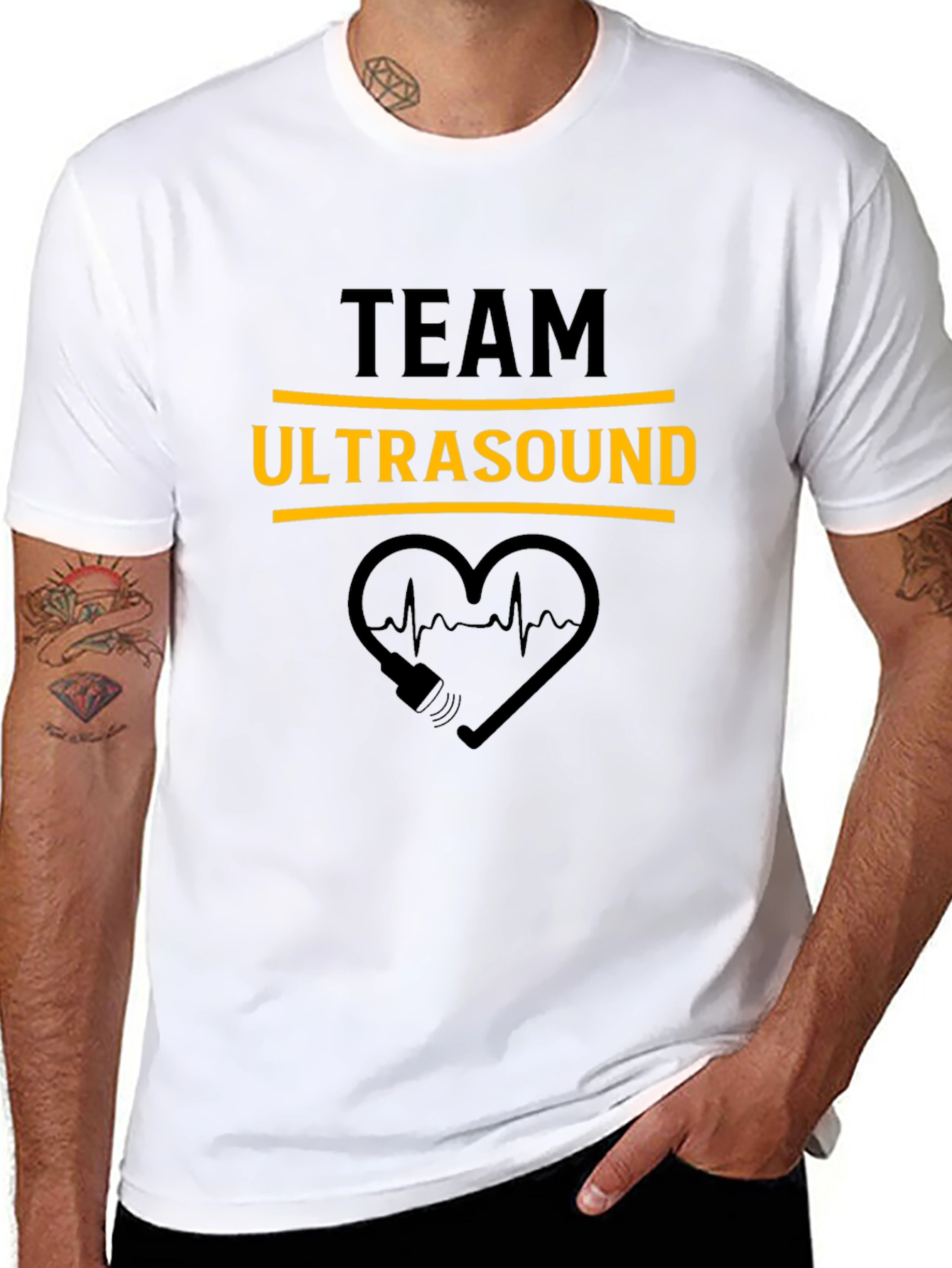 Team Ultrasound Black Graphic Tee