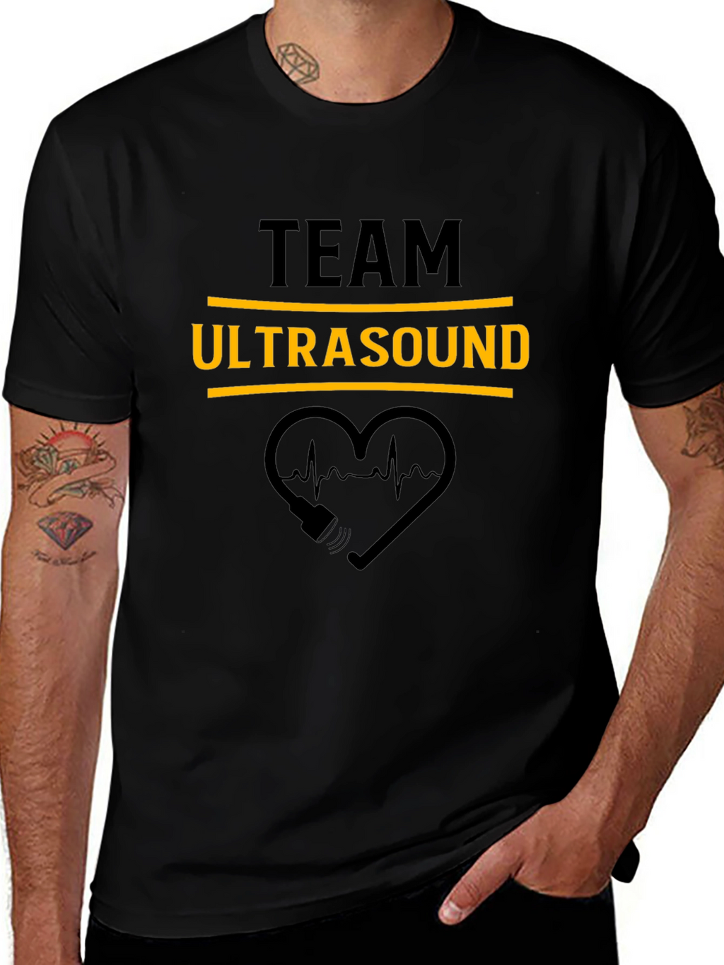 Team Ultrasound Black Graphic Tee