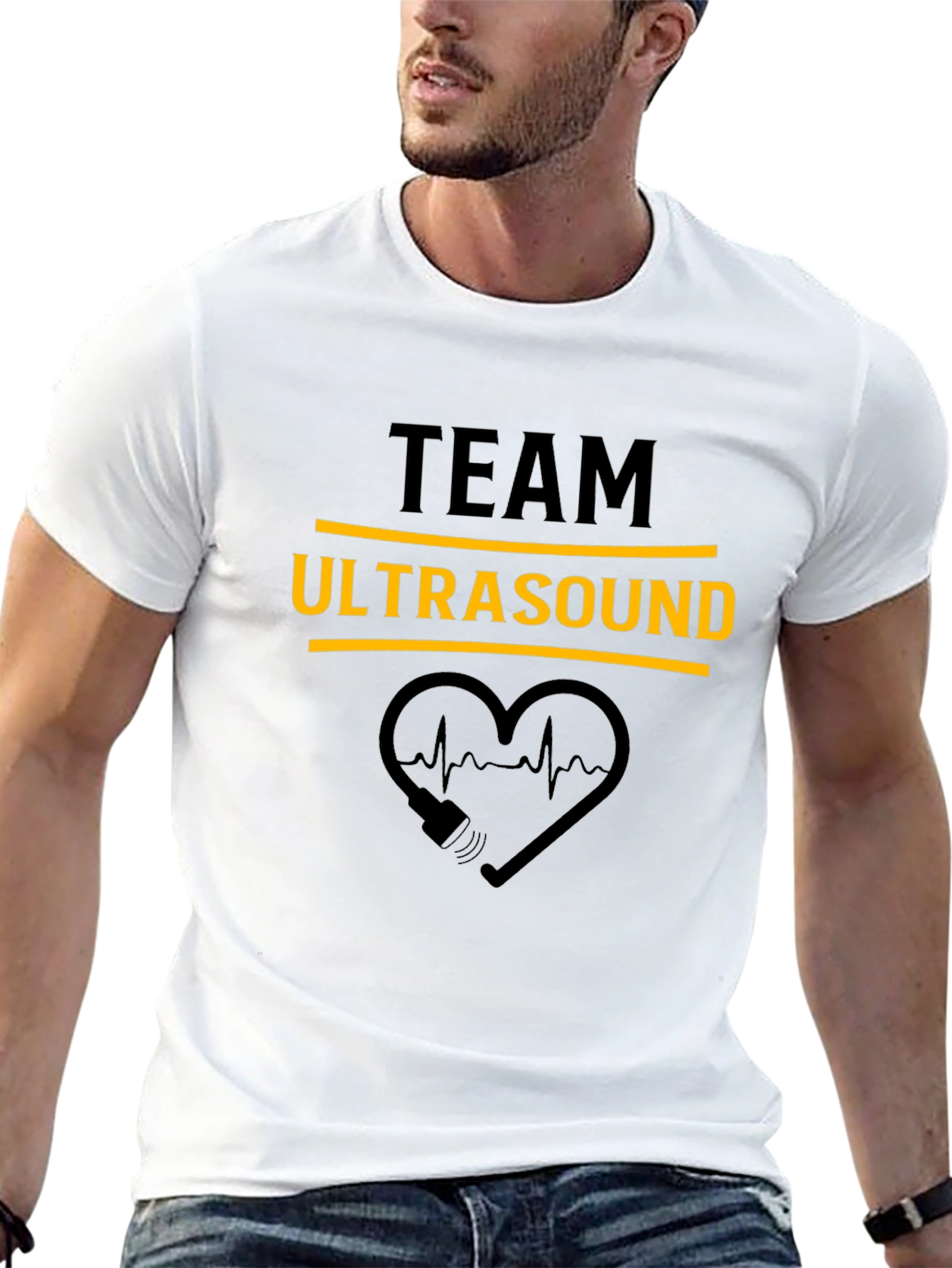 Team Ultrasound Black Graphic Tee