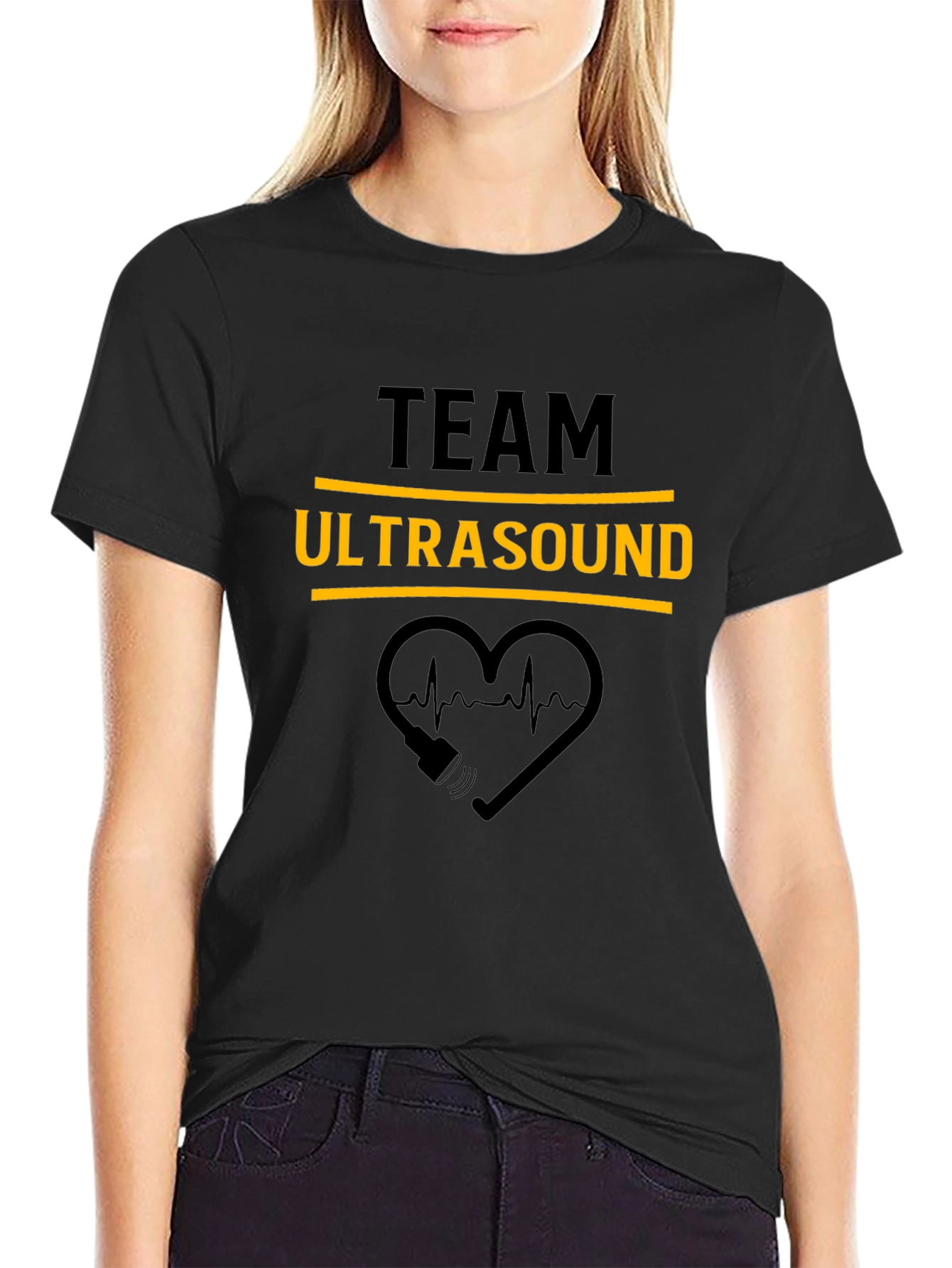Team Ultrasound Black Graphic Tee