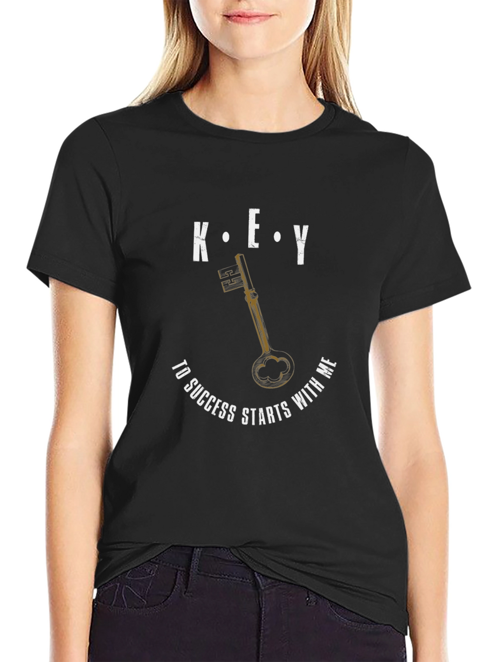 Key To Success Graphic Print Tee