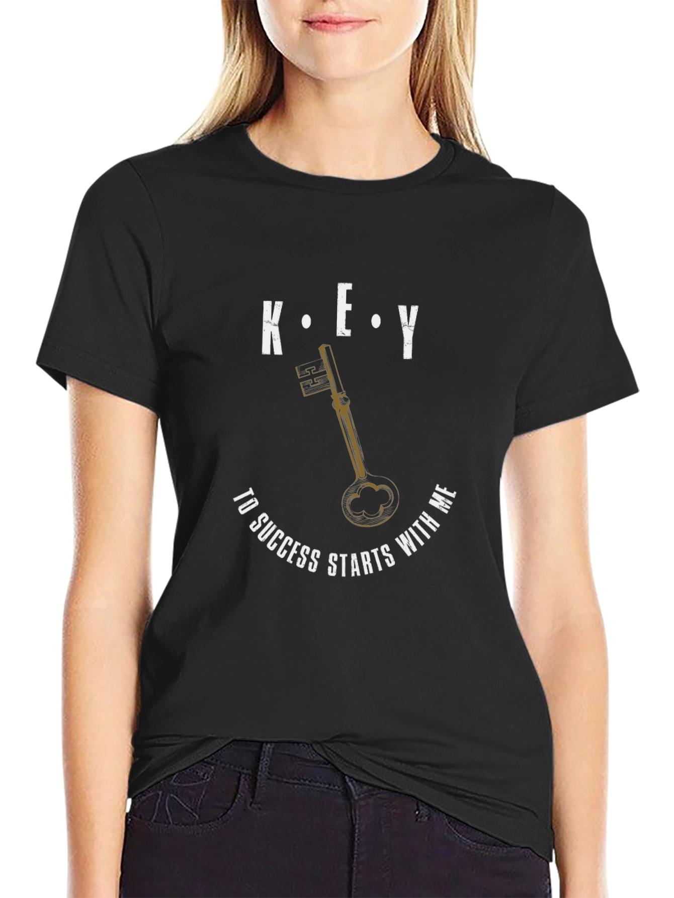Key To Success Graphic Print Tee