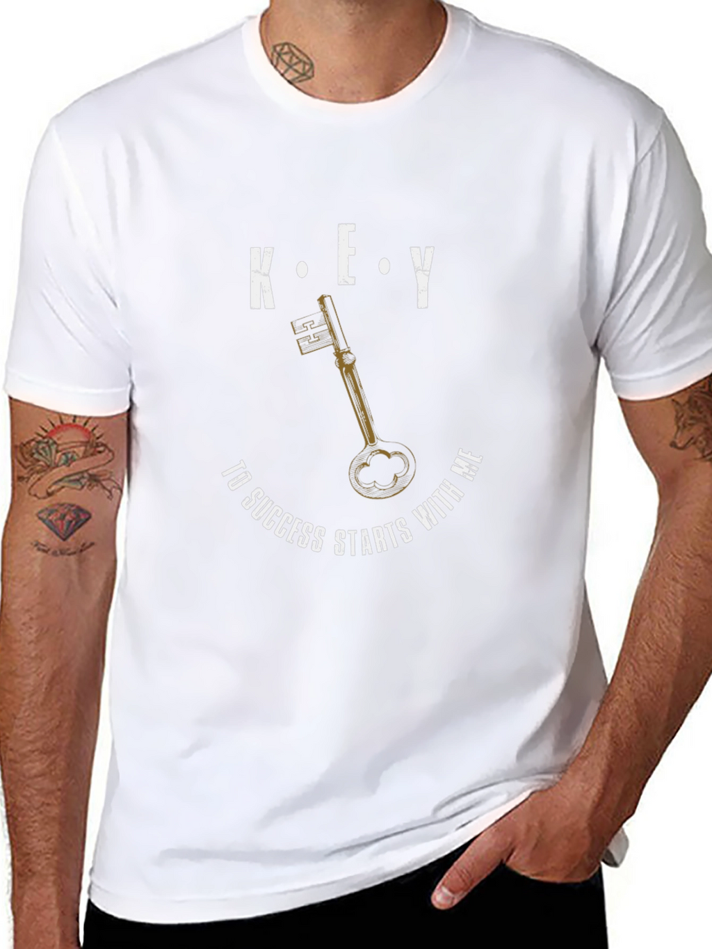Key To Success Graphic Print Tee