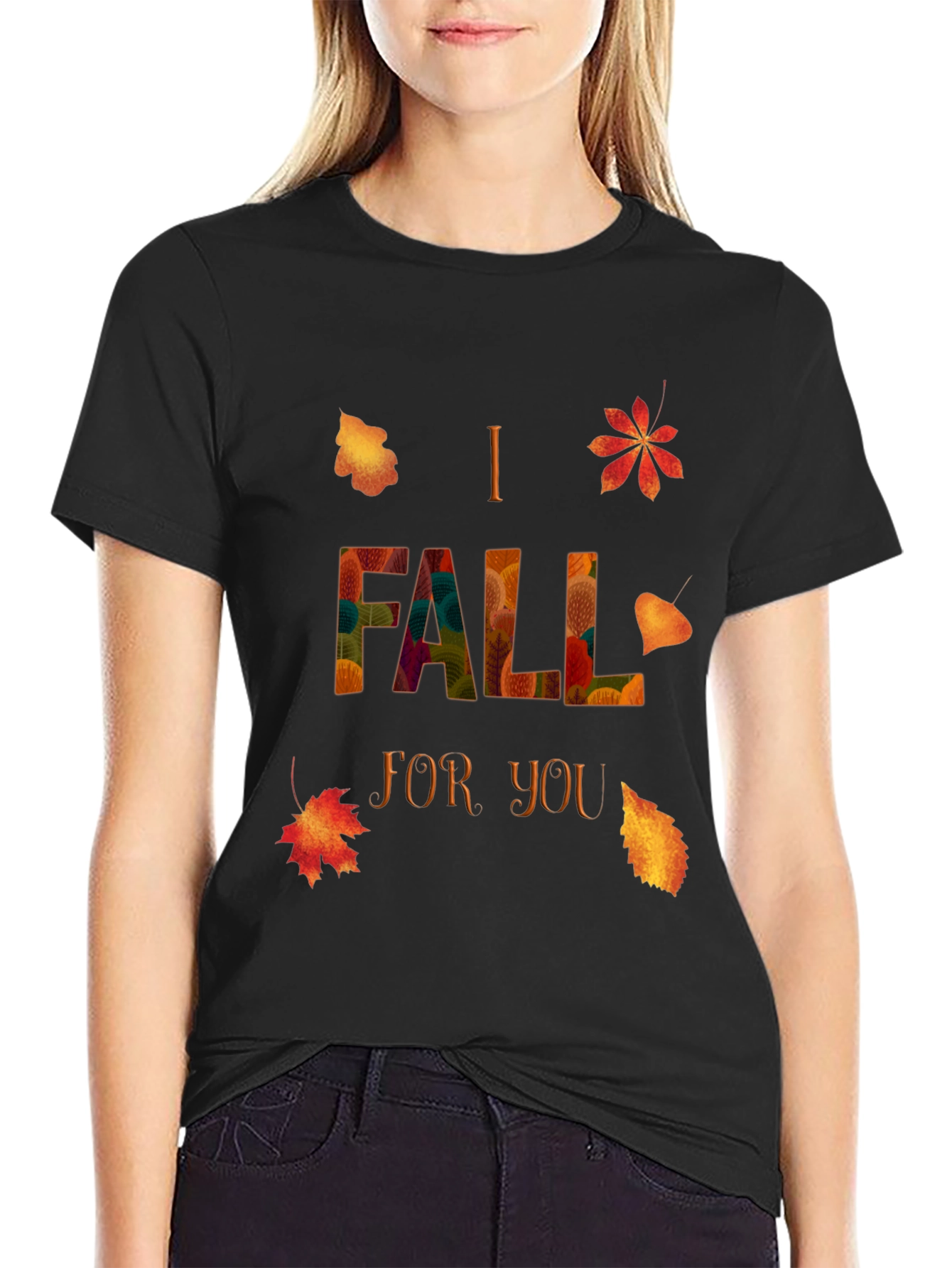 I Fall For You Graphic Tee - Autumn Themed Shirt