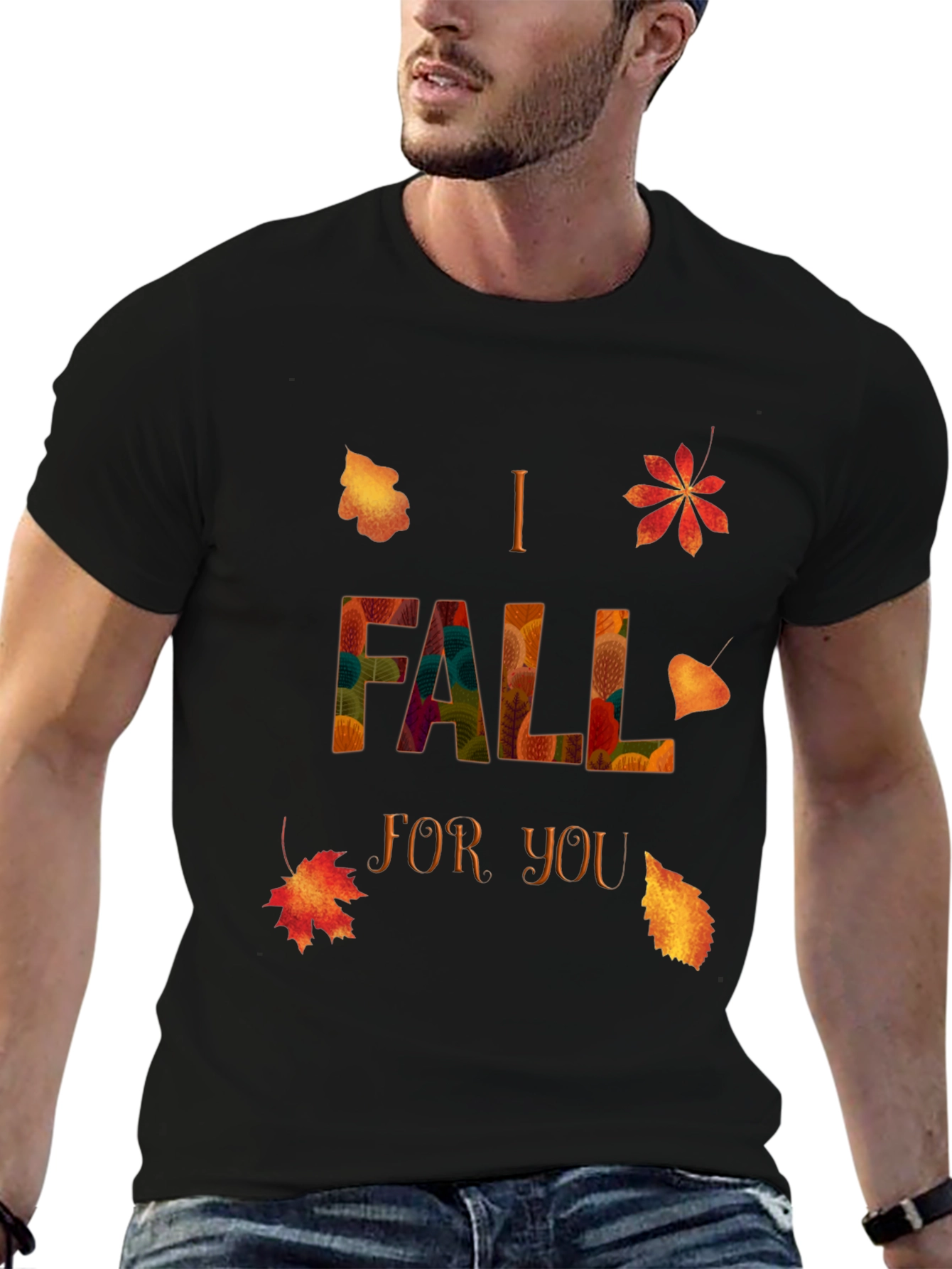 I Fall For You Graphic Tee - Autumn Themed Shirt