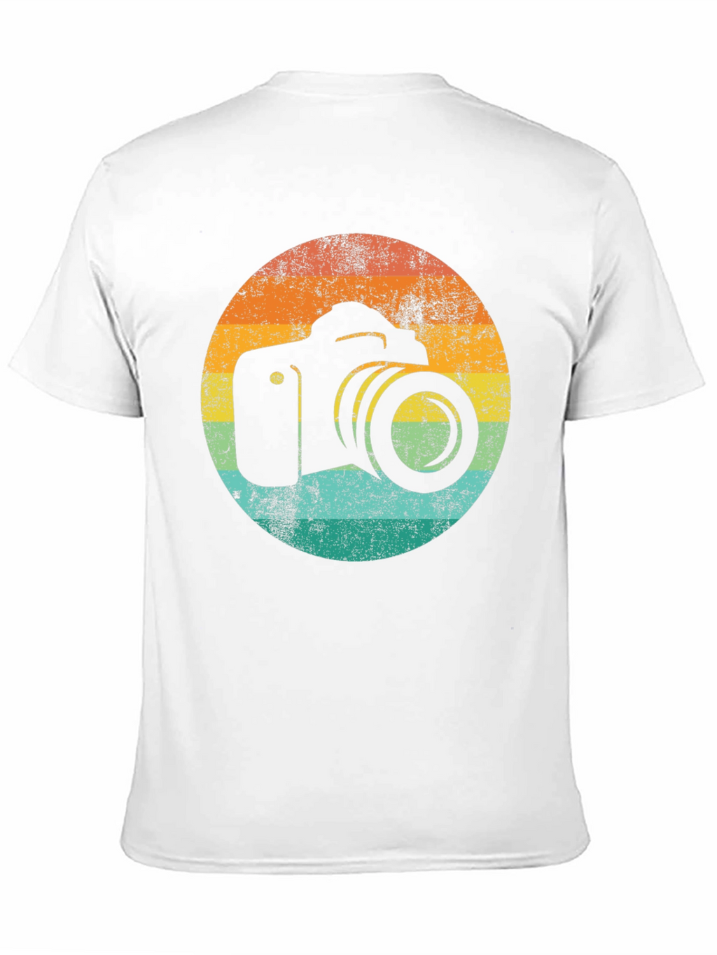 Retro Camera Graphic Tee - Black Cotton T-Shirt