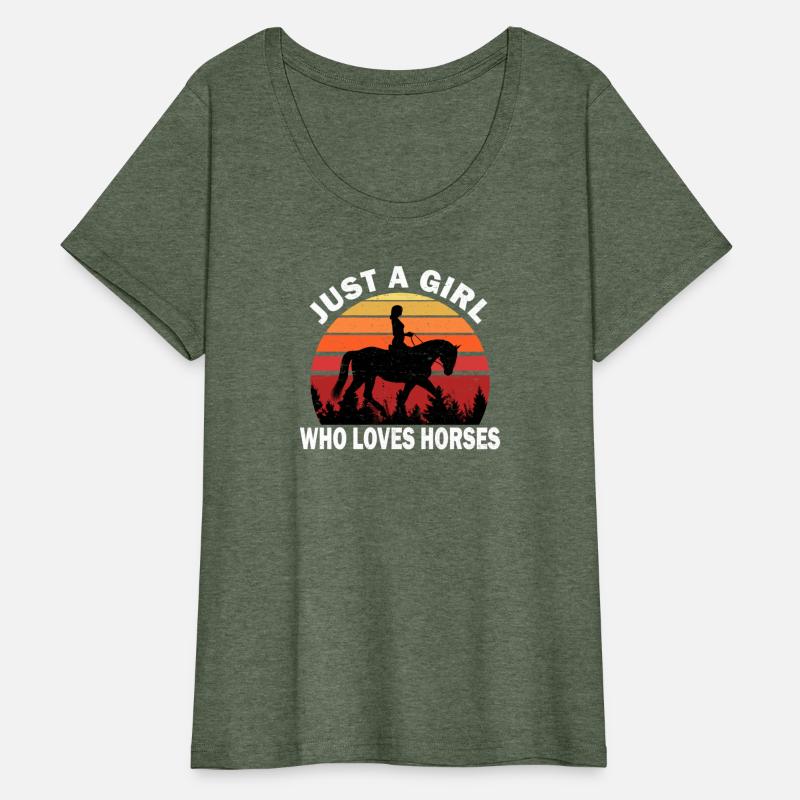 Just a Girl Who Loves Horses Retro Sunset