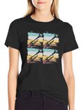 Retro Trumpet Graphic Tee - Black