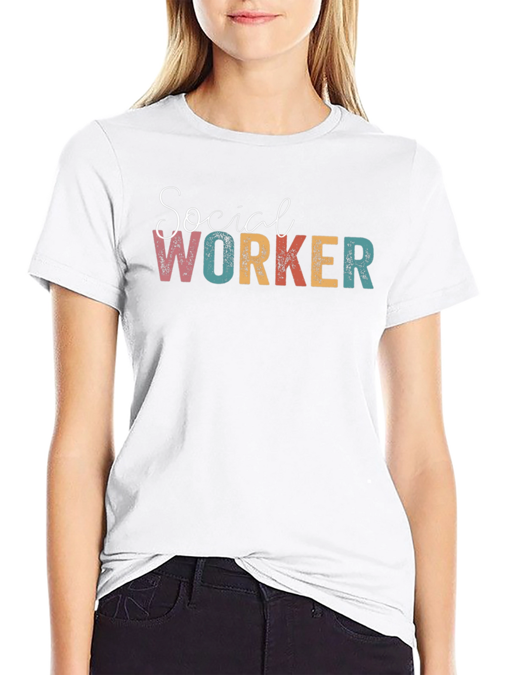 Social Worker Graphic T-Shirt - Black