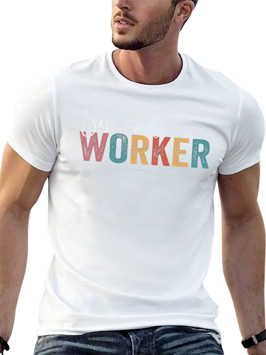 Social Worker Graphic T-Shirt - Black