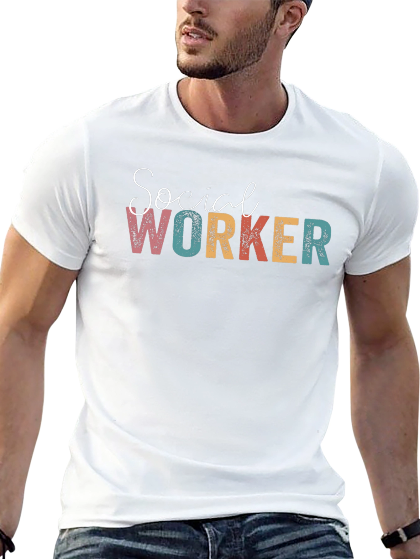 Social Worker Graphic T-Shirt - Black