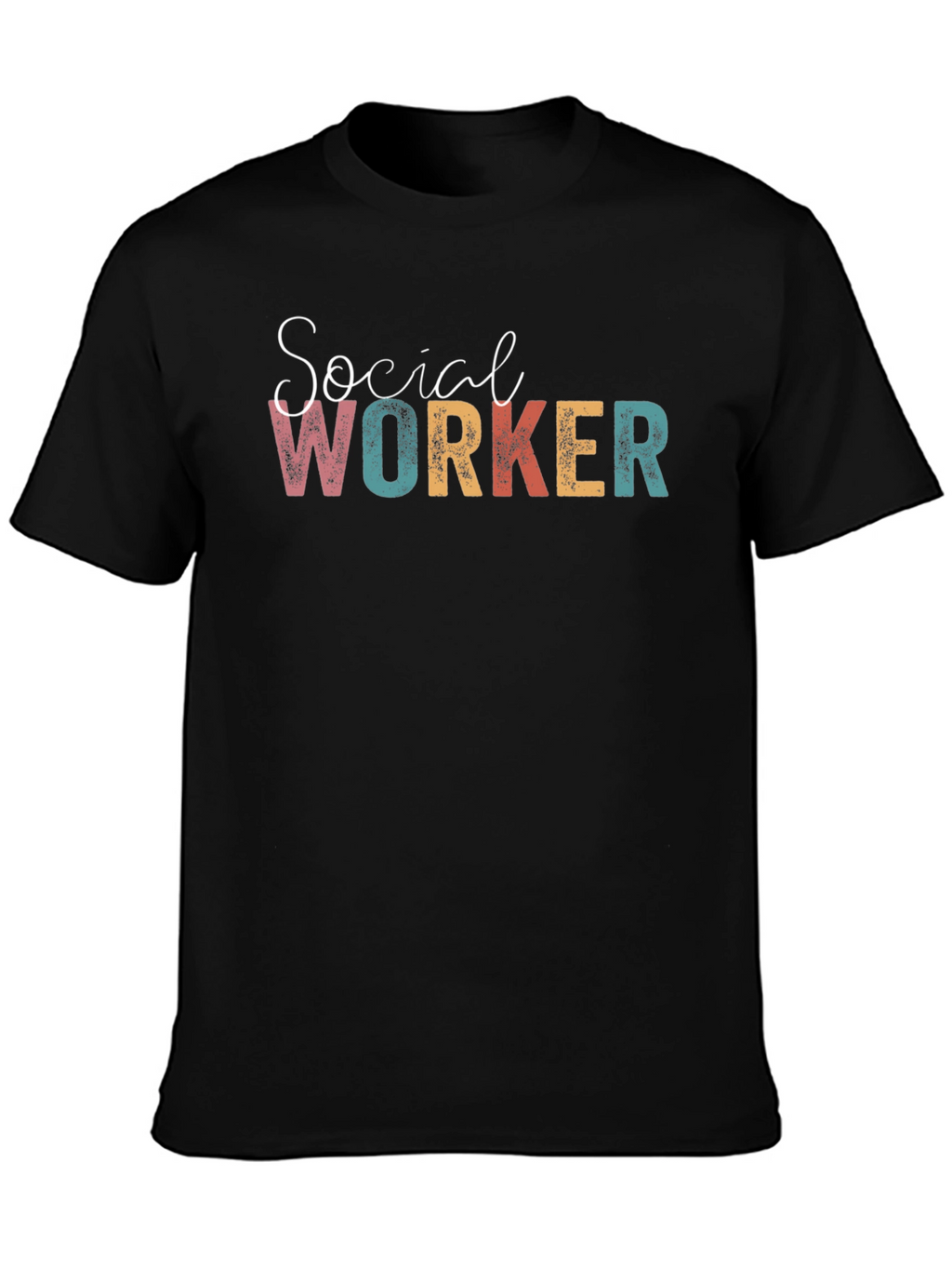 Social Worker Graphic T-Shirt - Black
