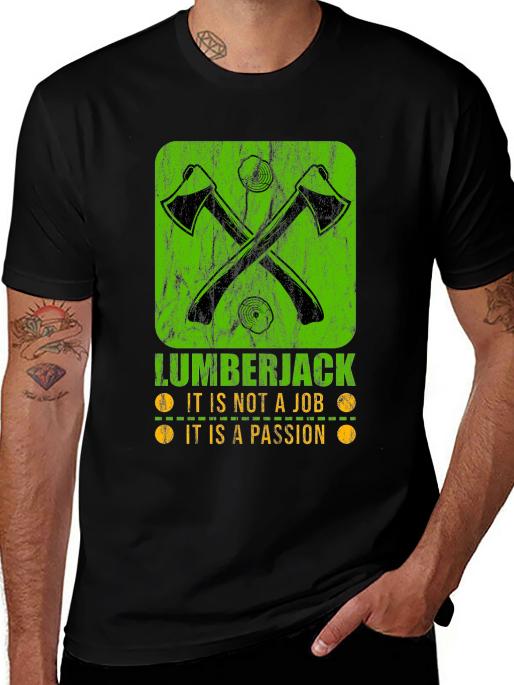 Lumberjack Passion T-Shirt - Axe Graphic Tee