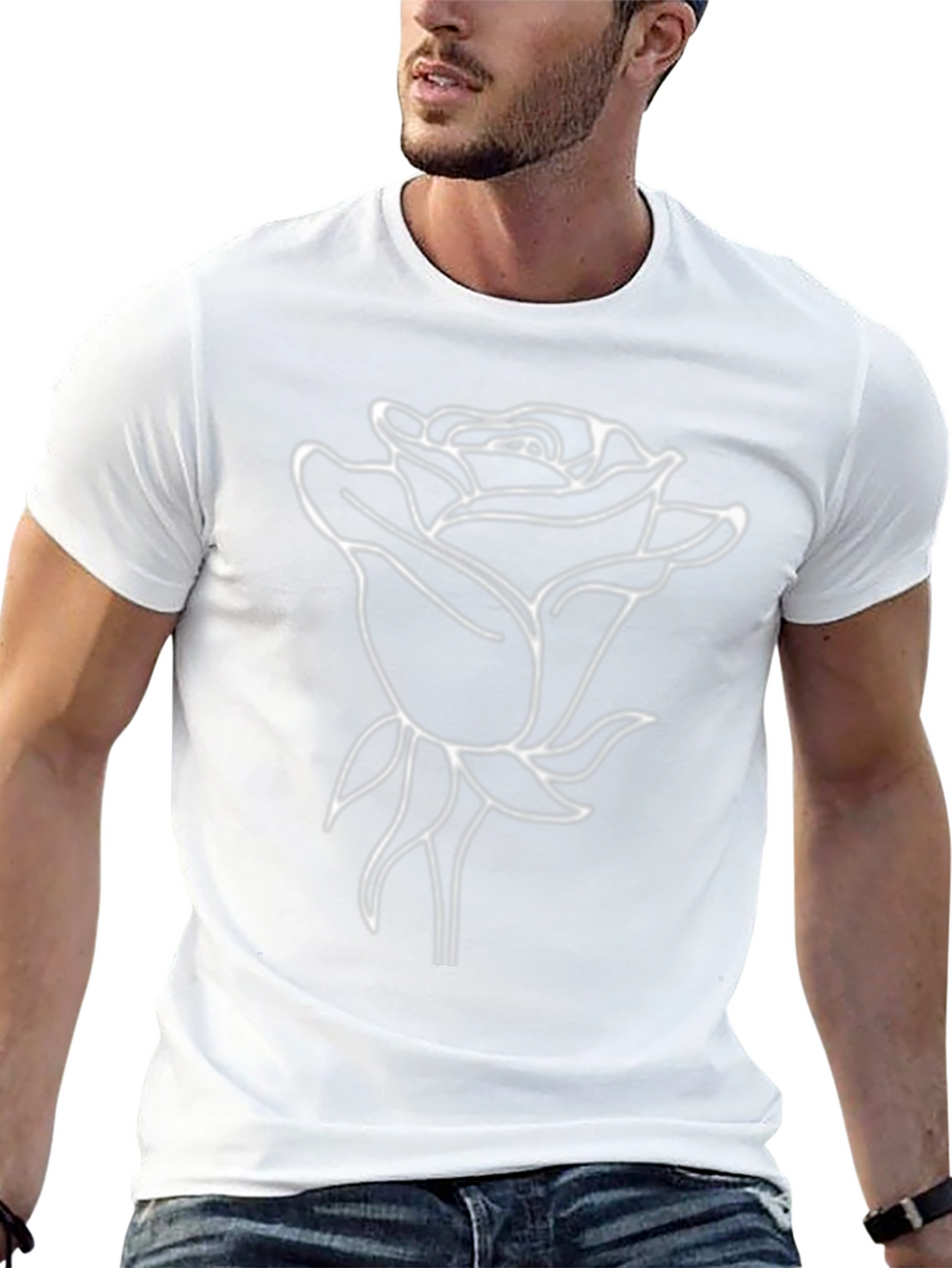 Rose Graphic T-Shirt - Classic Black Tee