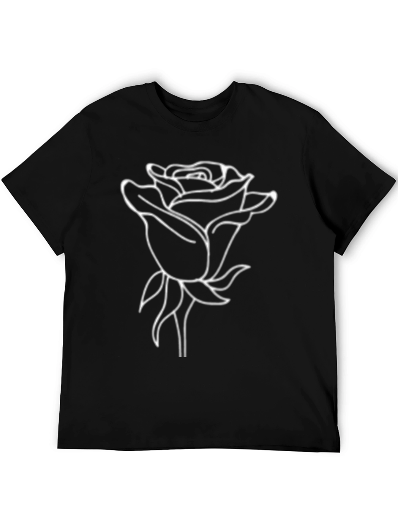 Rose Graphic T-Shirt - Classic Black Tee