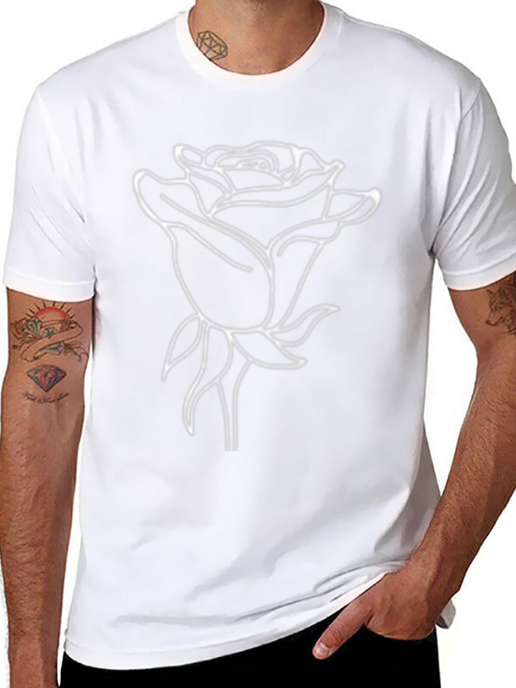 Rose Graphic T-Shirt - Classic Black Tee