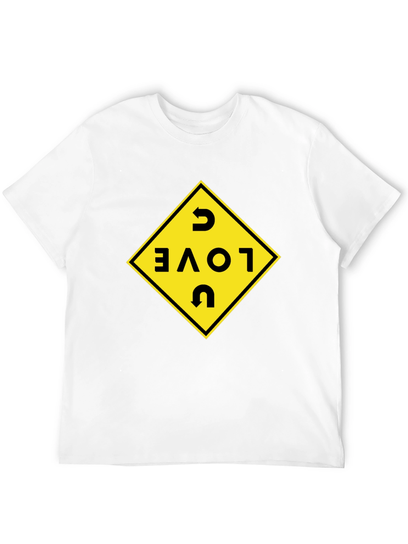I Love U Black T-Shirt with Graphic