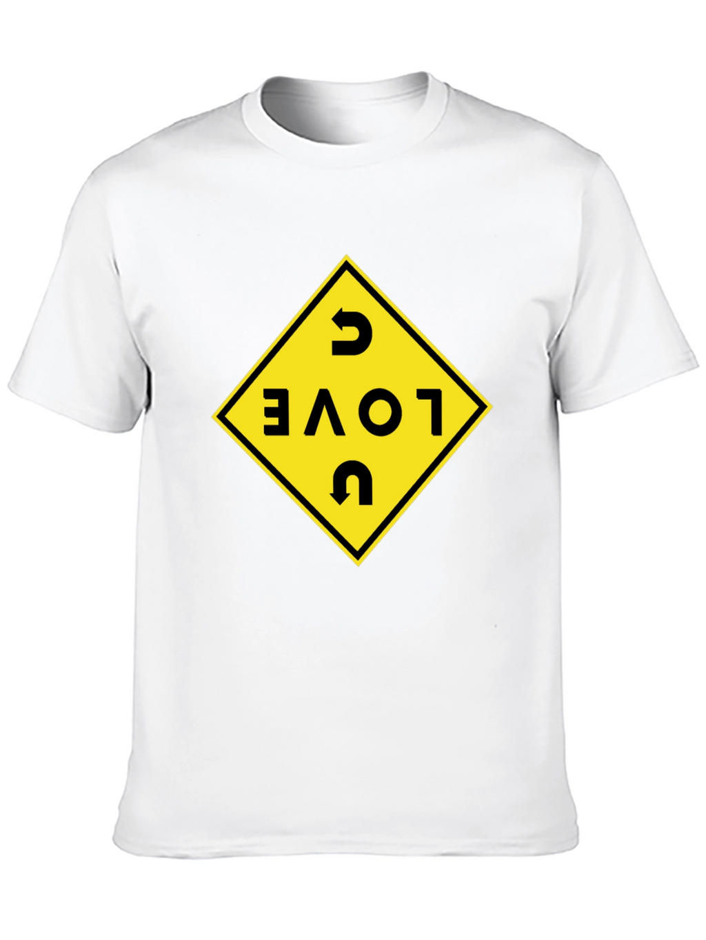 I Love U Black T-Shirt with Graphic