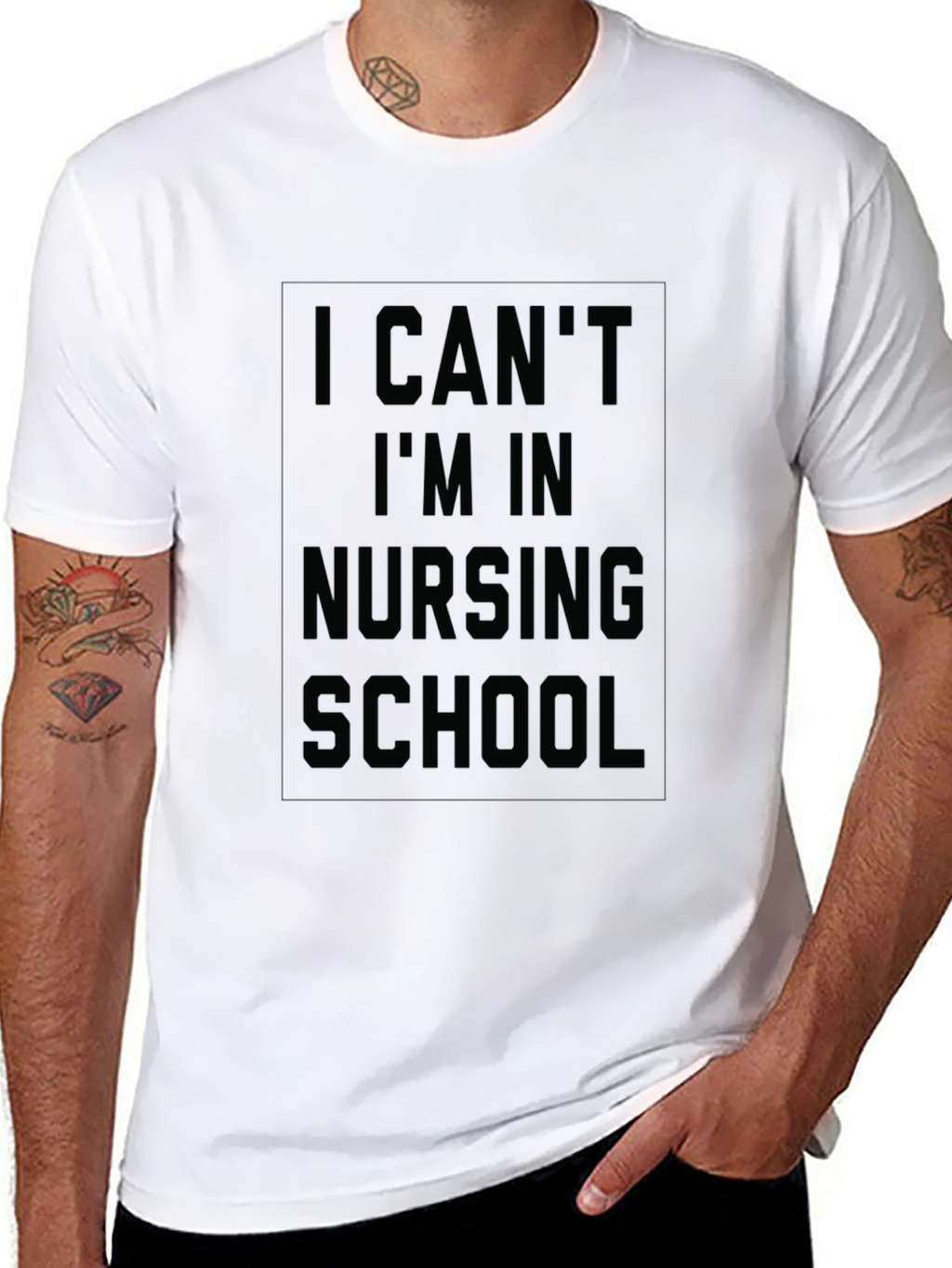 Nursing School T-Shirt - I Cant Im In
