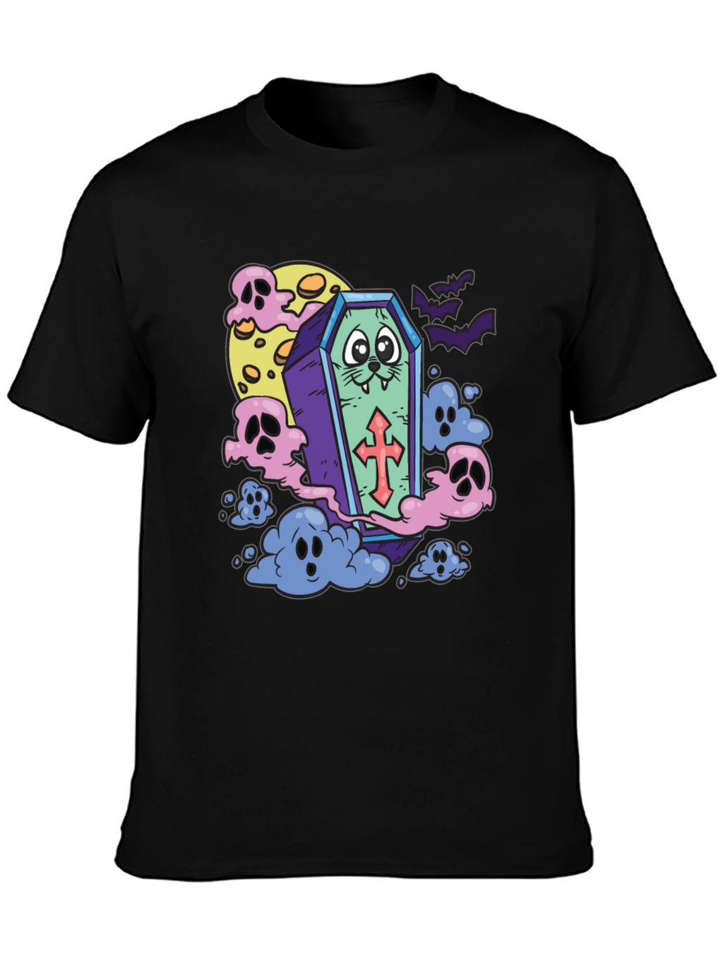 Spooky Coffin Cat T-Shirt