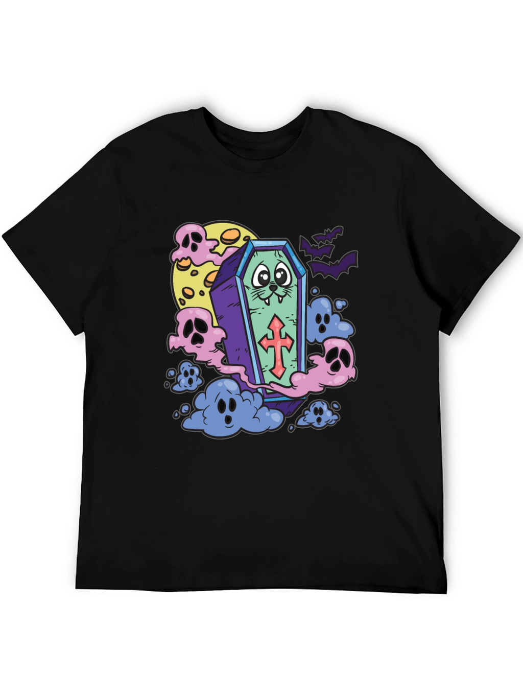 Spooky Coffin Cat T-Shirt