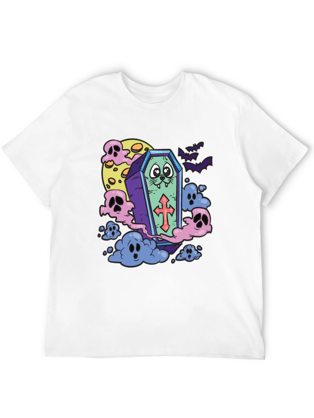 Spooky Coffin Cat T-Shirt
