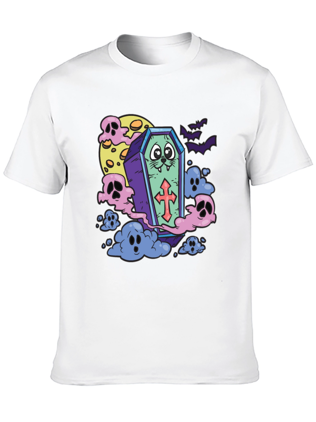Spooky Coffin Cat T-Shirt
