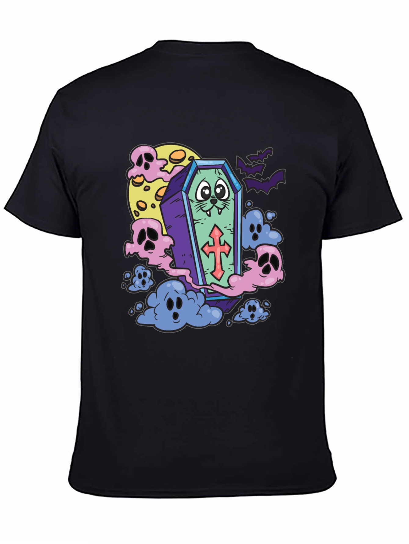 Spooky Coffin Cat T-Shirt