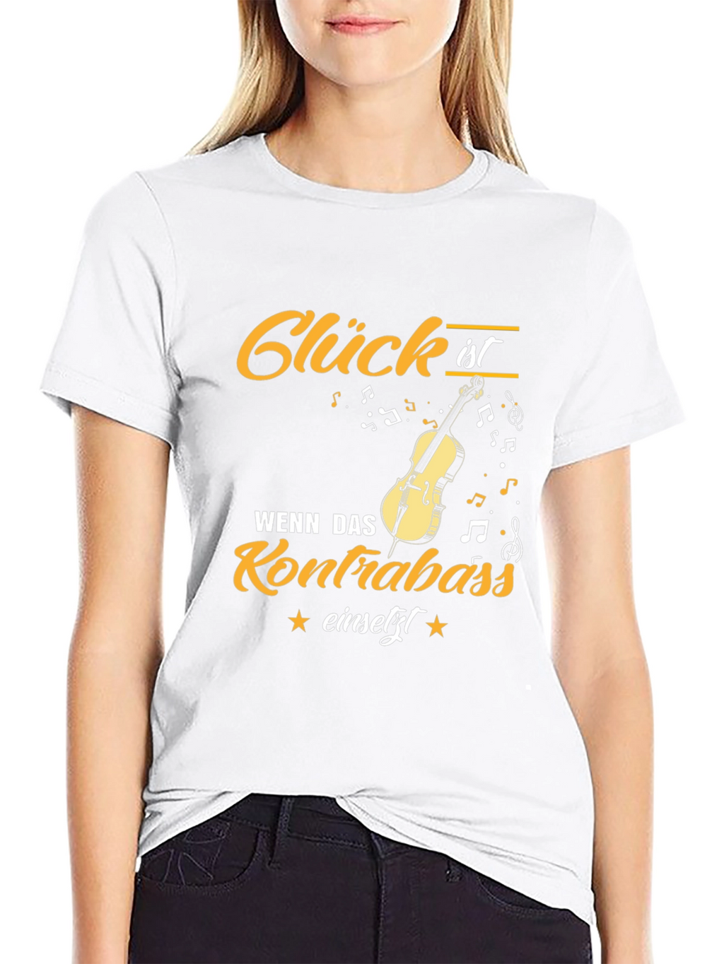 Glück ist Kontrabass T-Shirt: Musician Gift