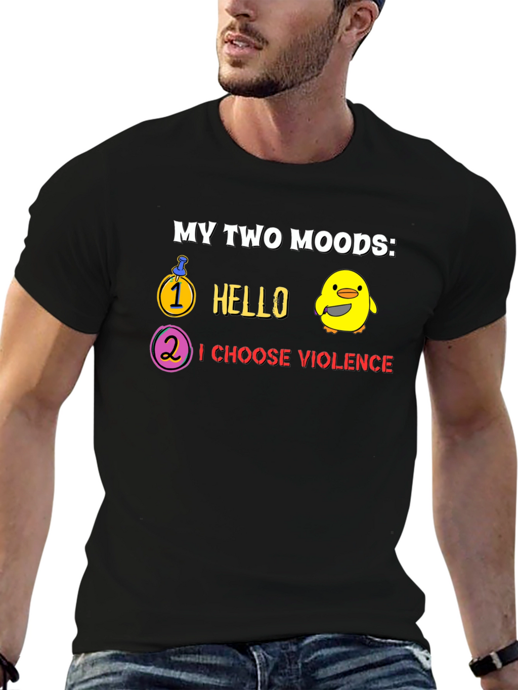 My Two Moods T-Shirt - Hello & Violence!
