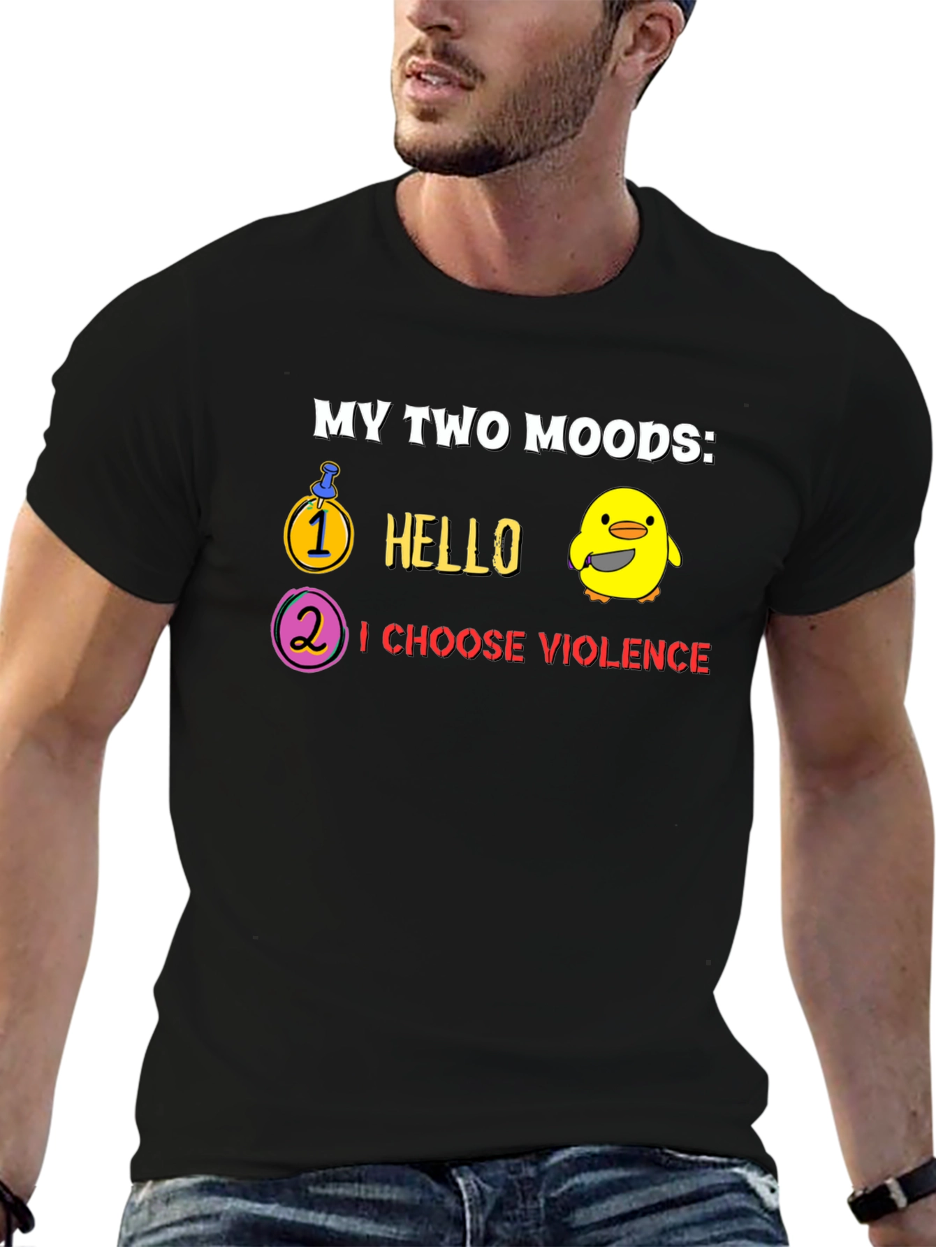 My Two Moods T-Shirt - Hello & Violence!