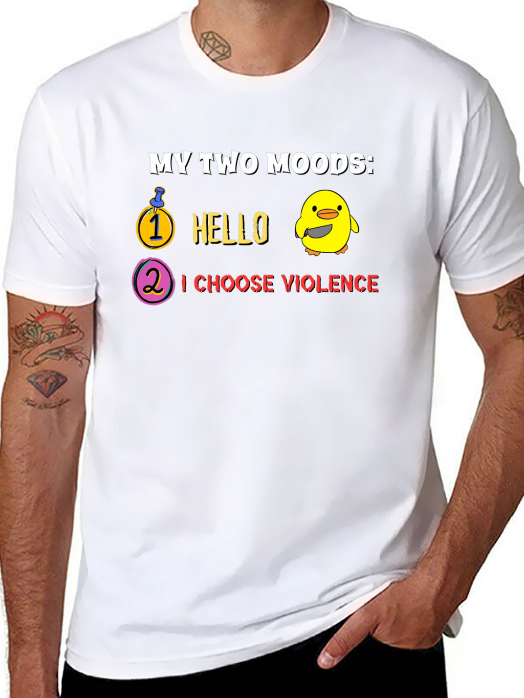 My Two Moods T-Shirt - Hello & Violence!
