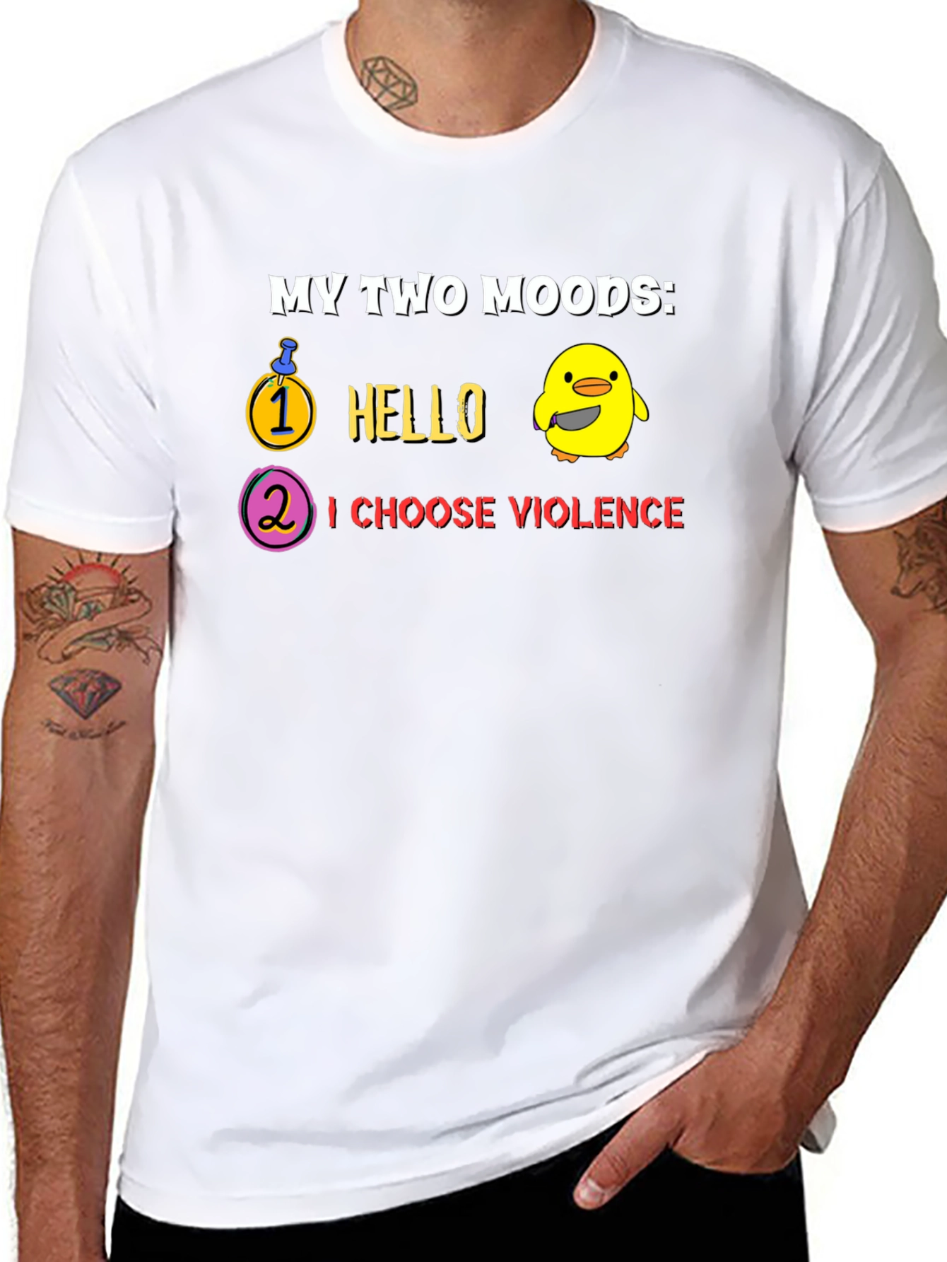 My Two Moods T-Shirt - Hello & Violence!