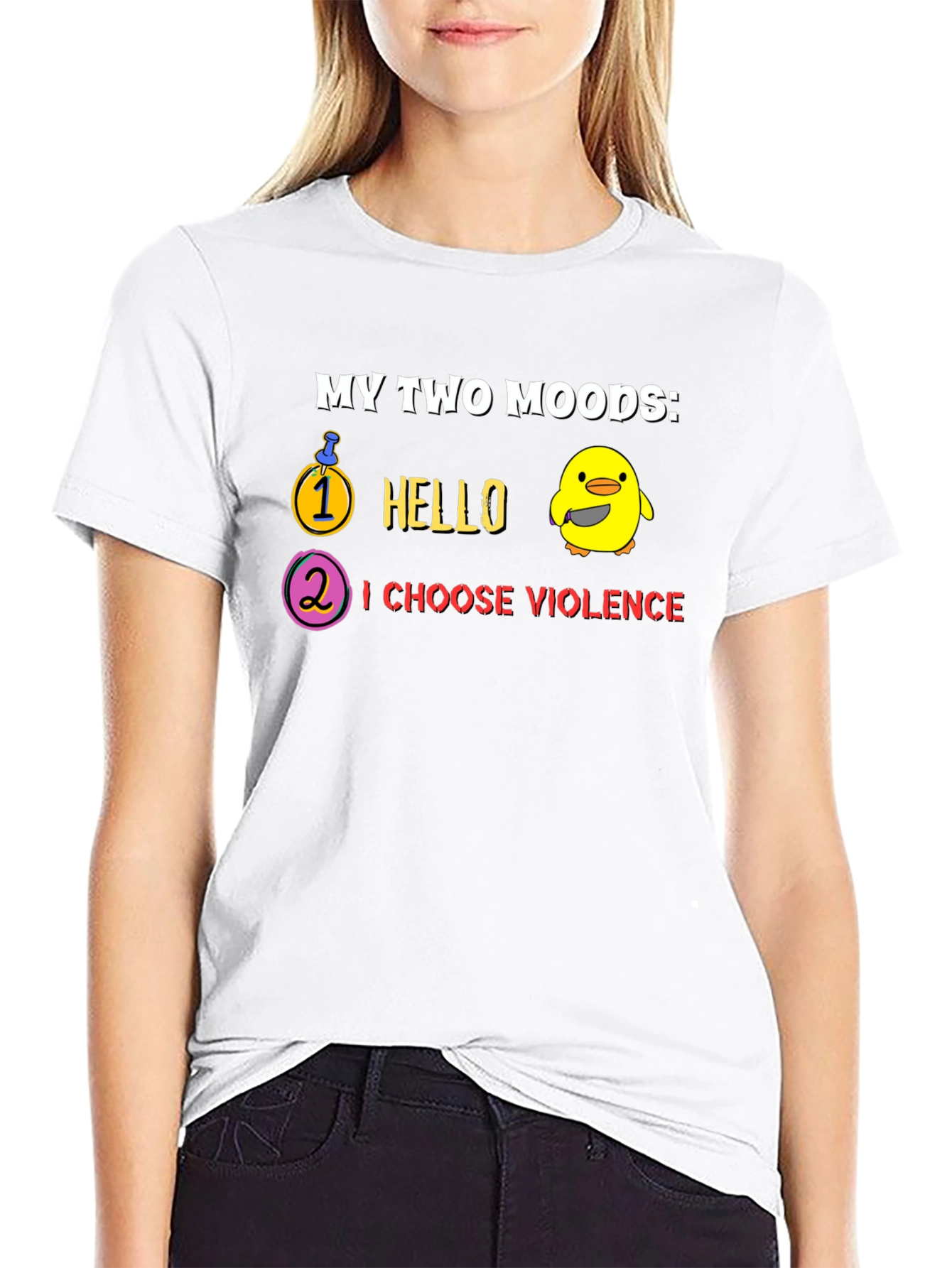 My Two Moods T-Shirt - Hello & Violence!