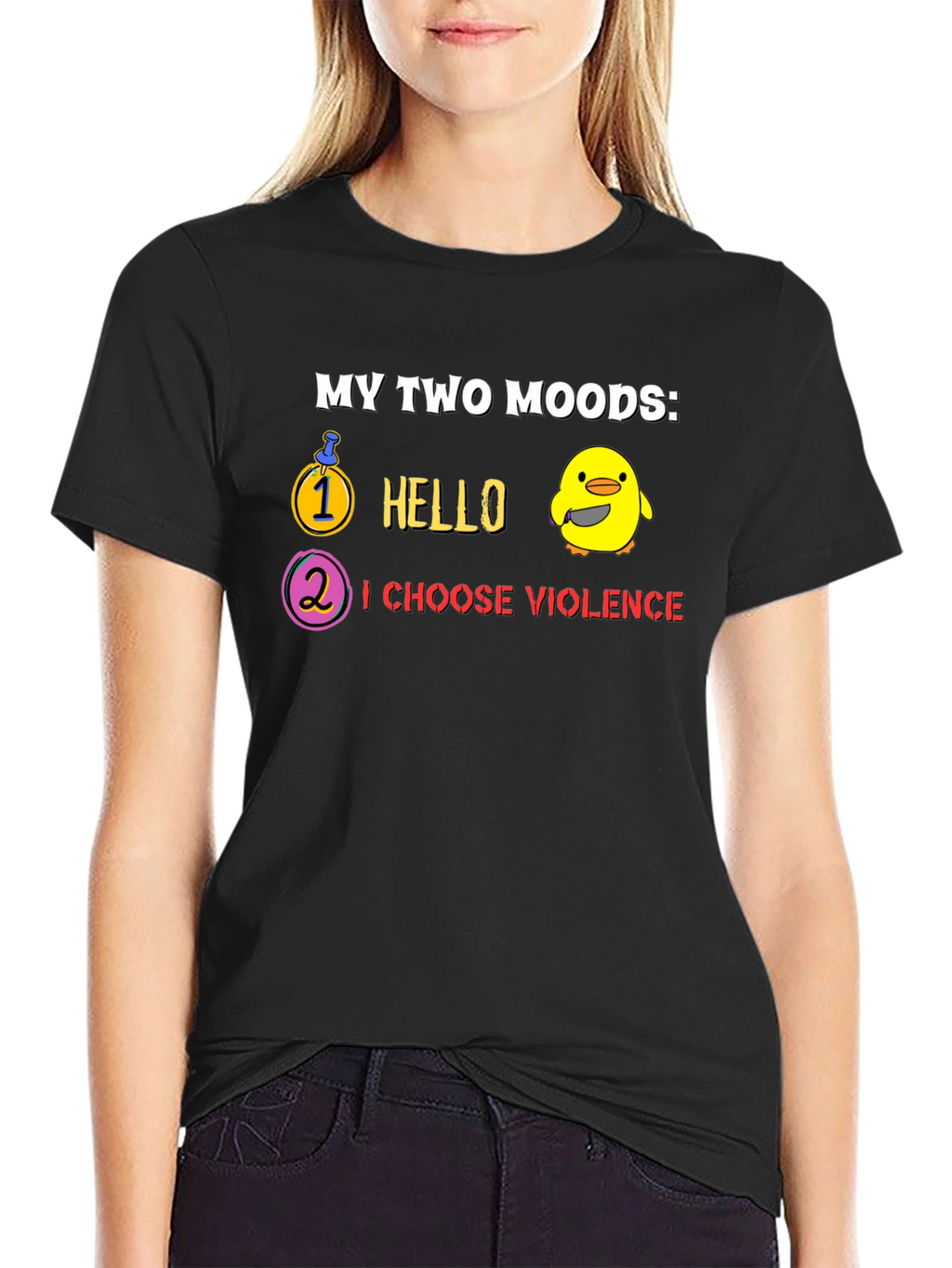 My Two Moods T-Shirt - Hello & Violence!