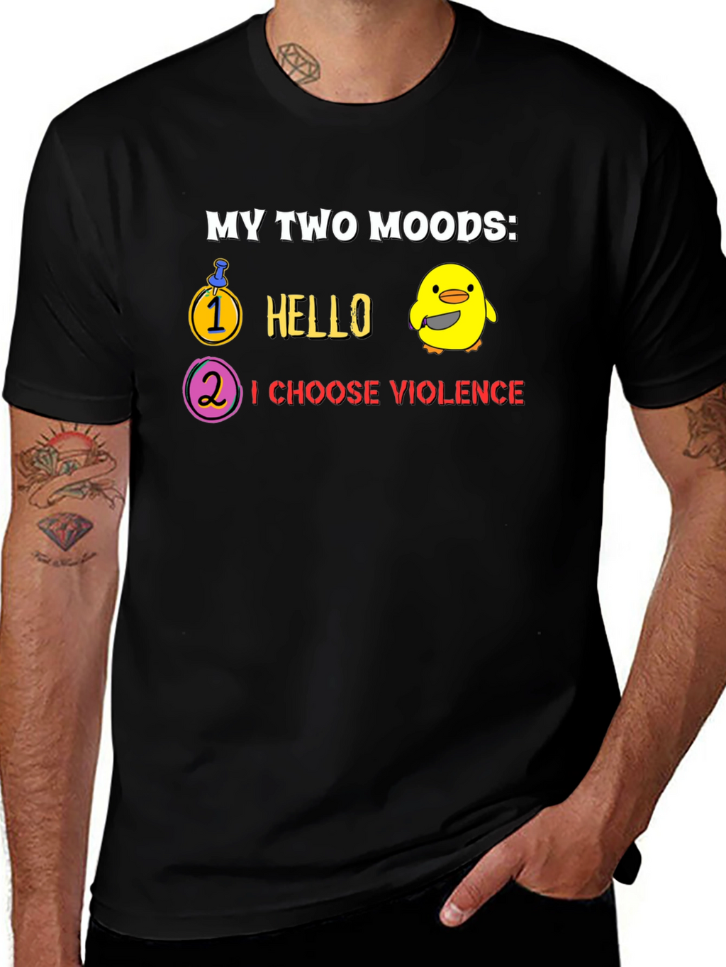 My Two Moods T-Shirt - Hello & Violence!
