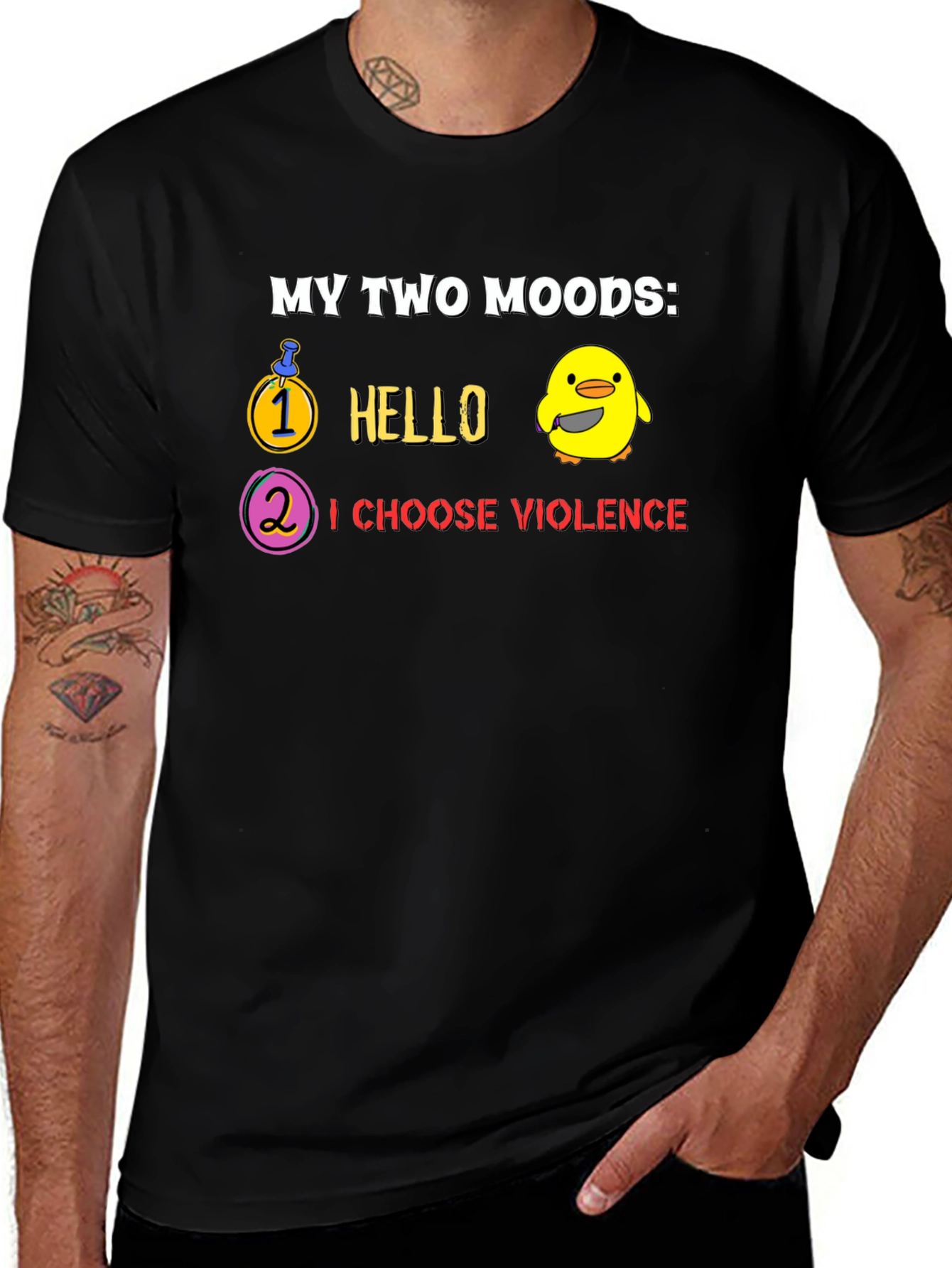 My Two Moods T-Shirt - Hello & Violence!