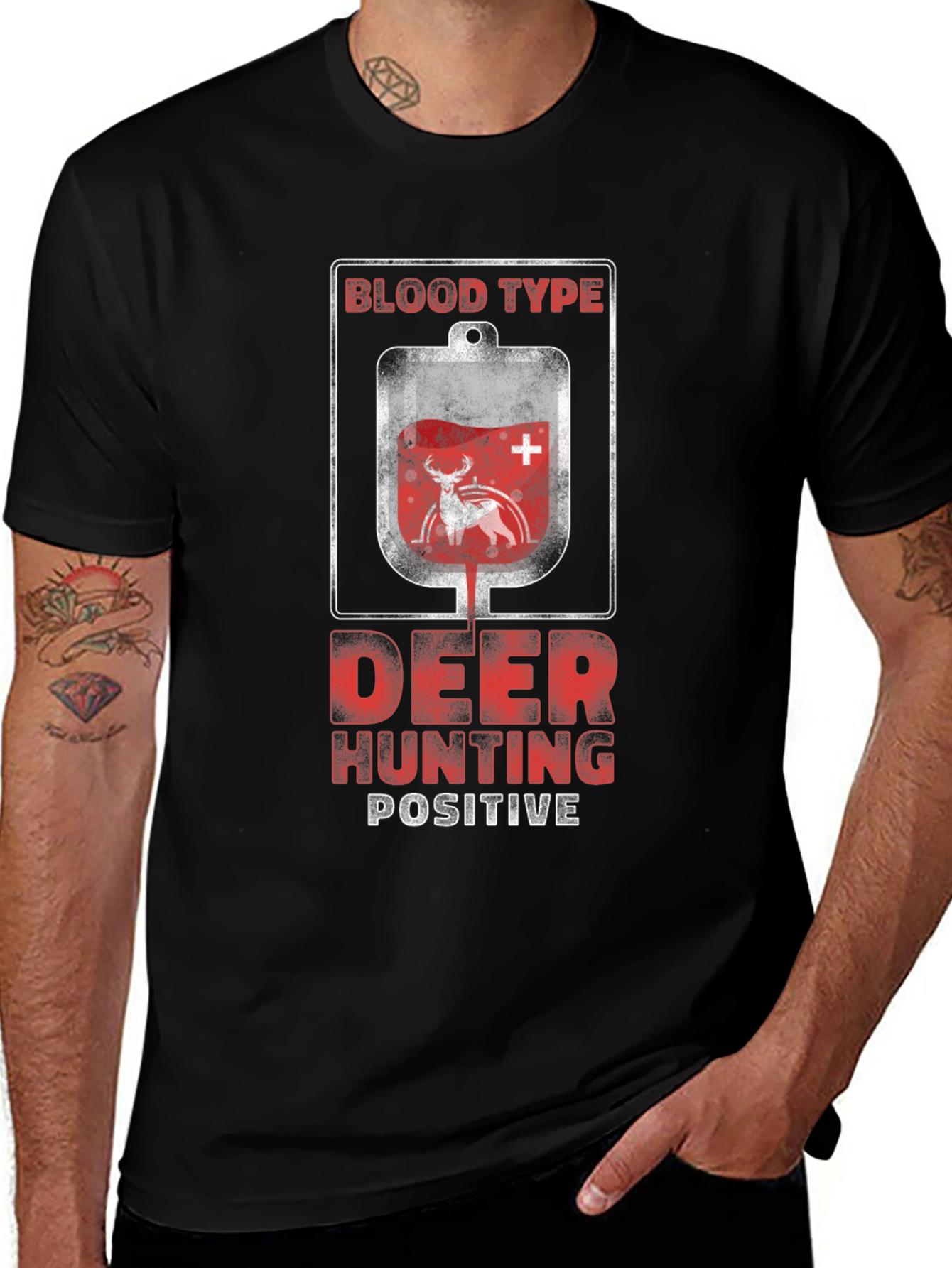 Deer Hunting Blood Type Positive T-Shirt