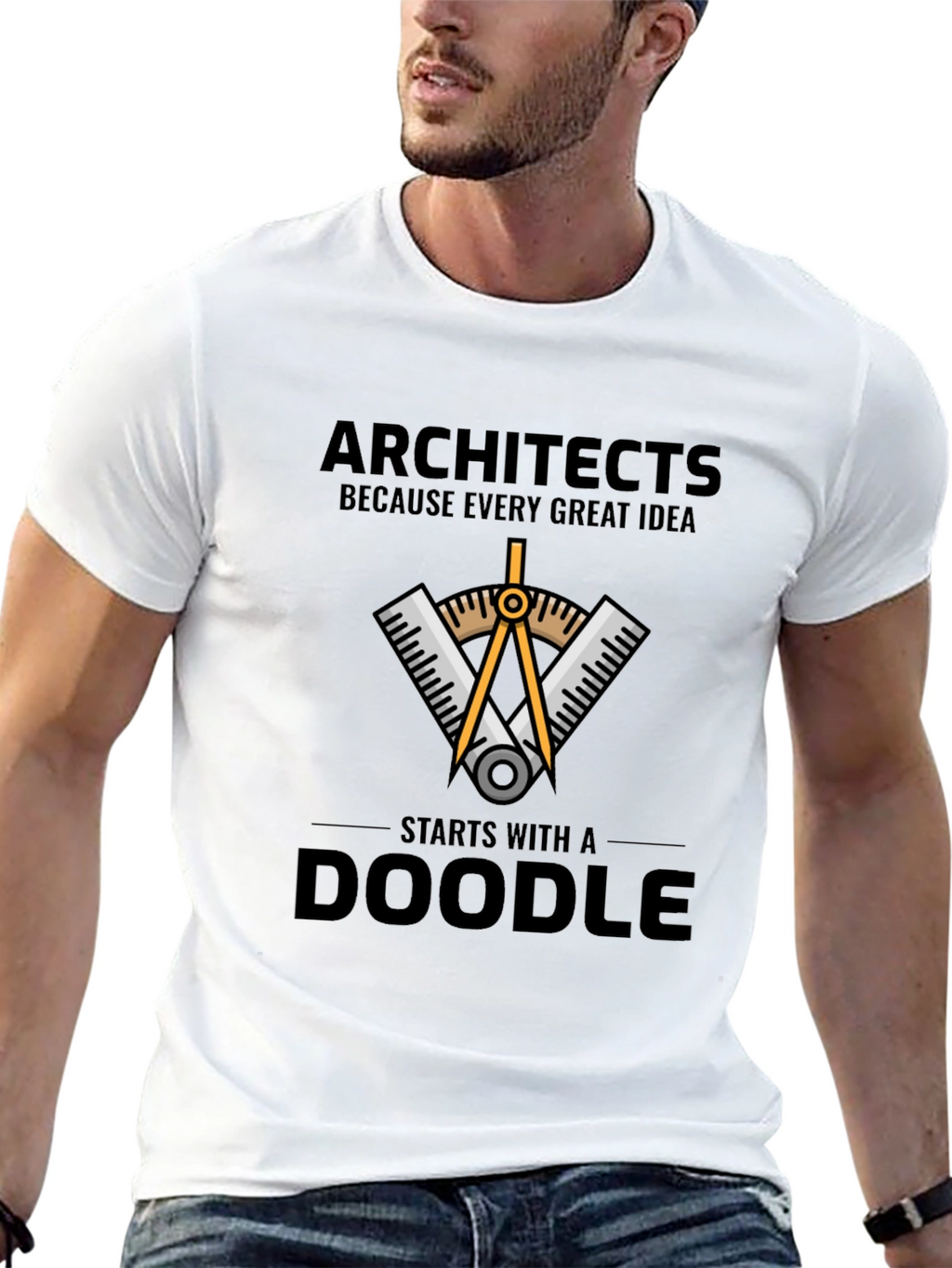 Architects Doodle Graphic T-Shirt