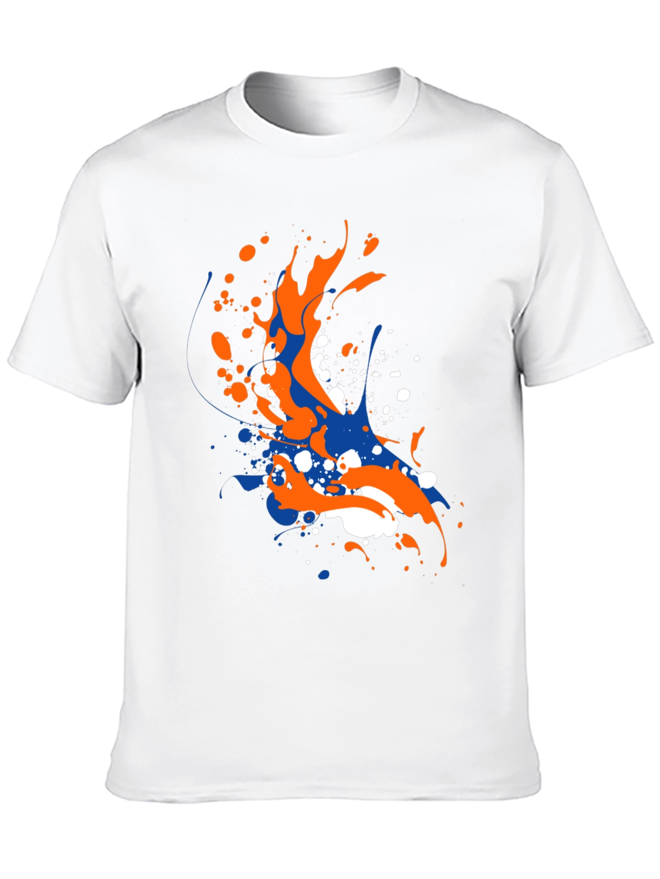Abstract Splatter Graphic Mens Black T-Shirt