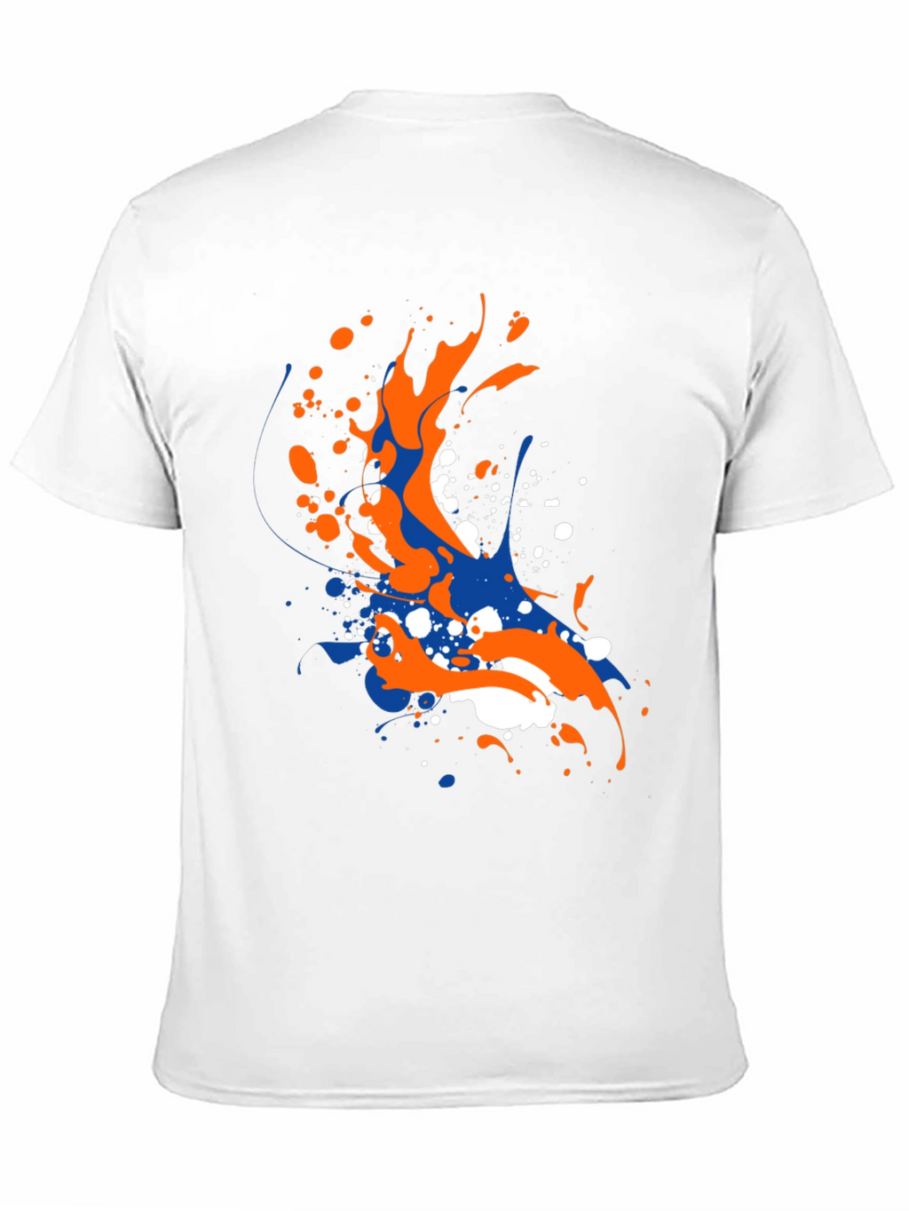 Abstract Splatter Graphic Mens Black T-Shirt