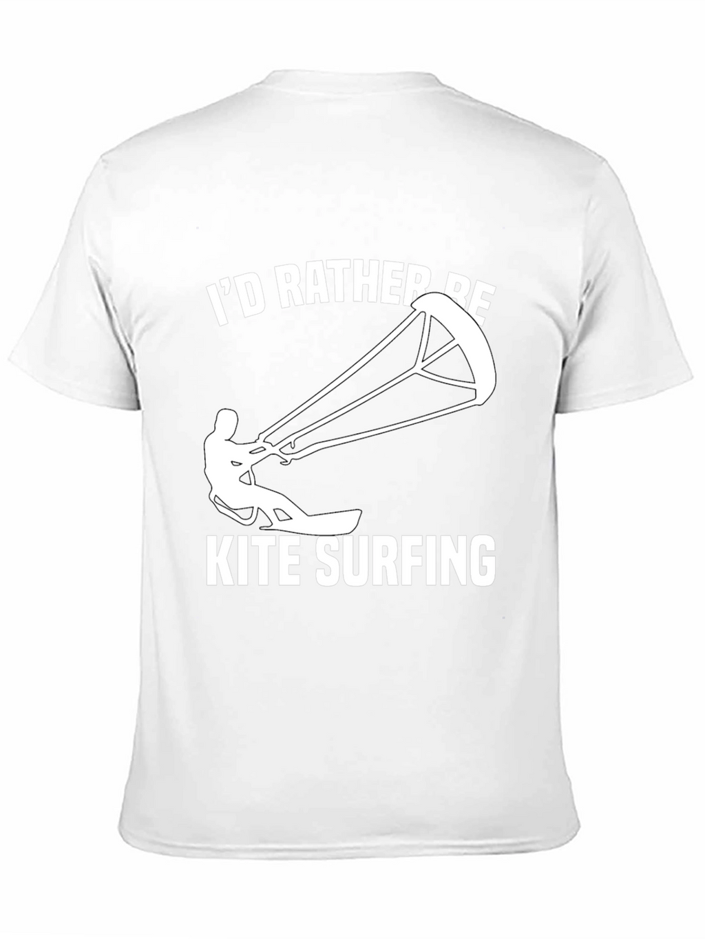 Kite Surfing Black T-Shirt: Id Rather Be Kite Surfing