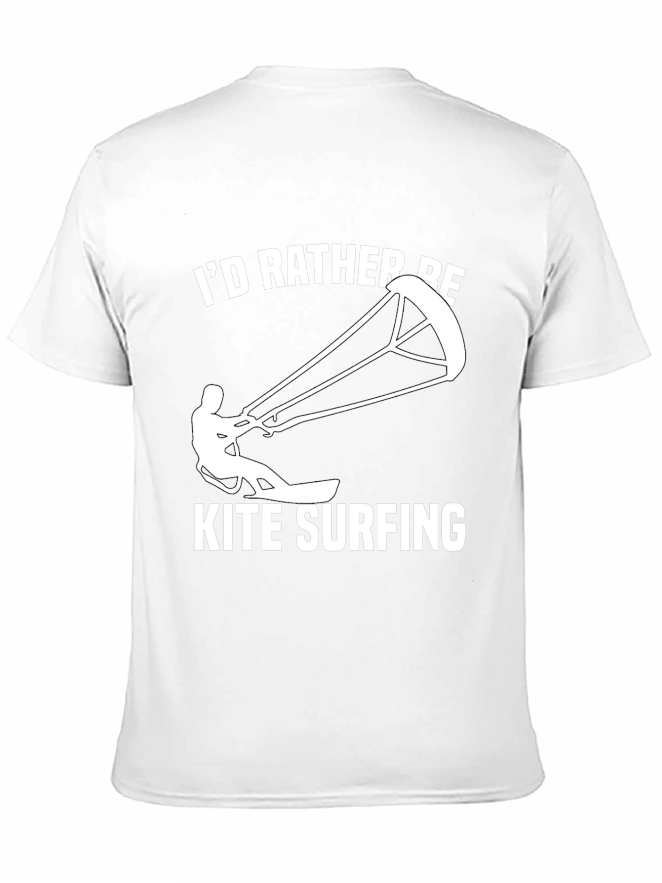 Kite Surfing Black T-Shirt: Id Rather Be Kite Surfing