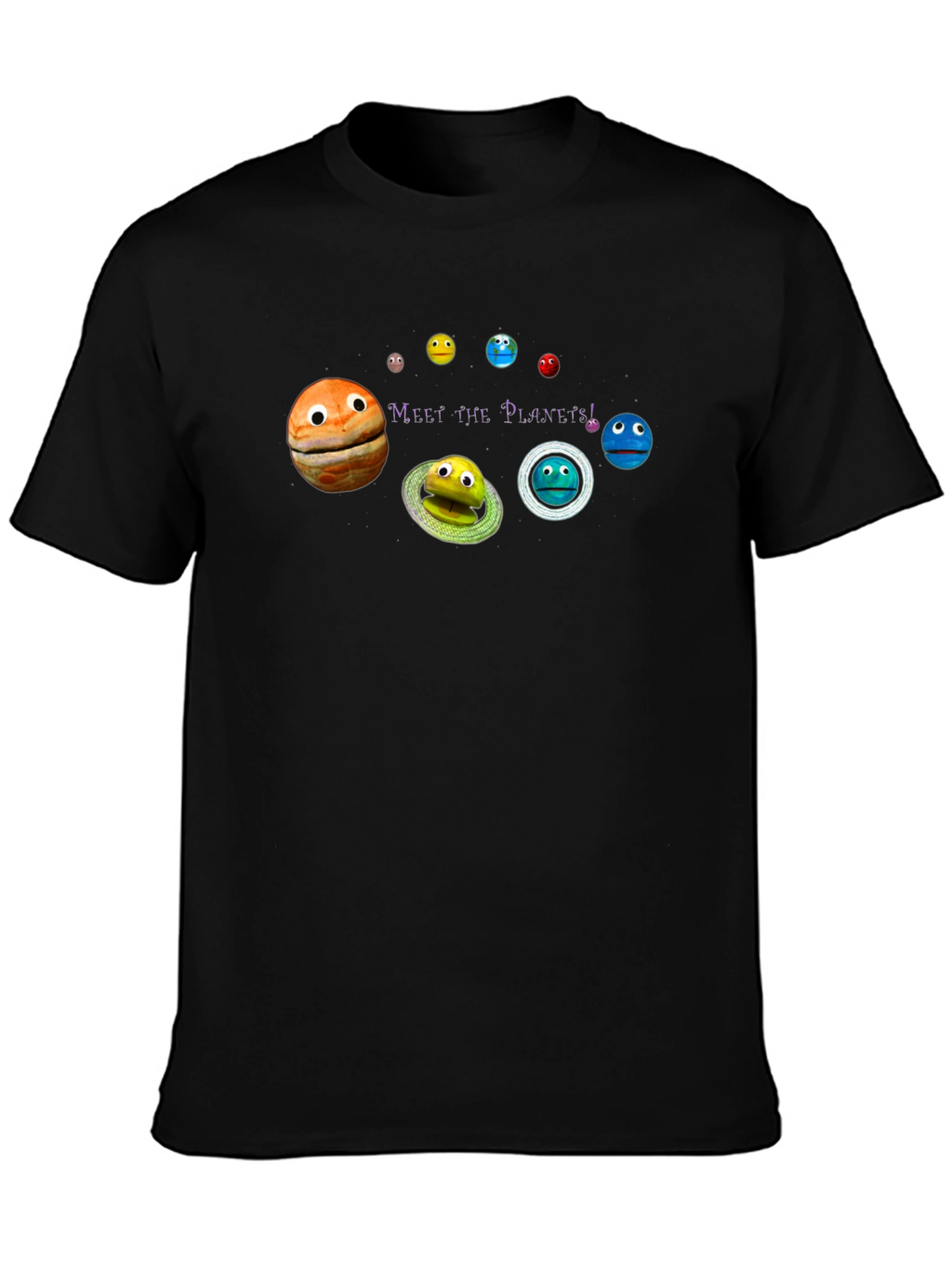 Meet the Planets Graphic T-Shirt - Black
