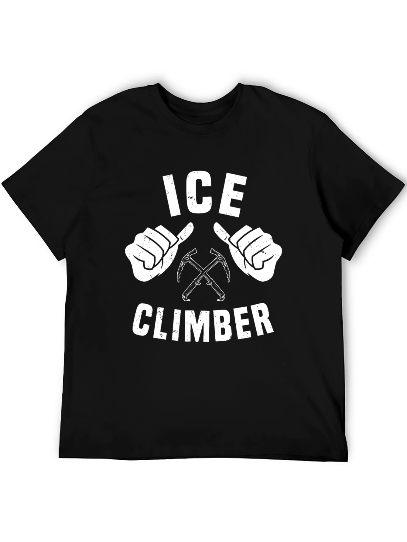 Ice Climber Graphic Tee - Black Cotton Blend