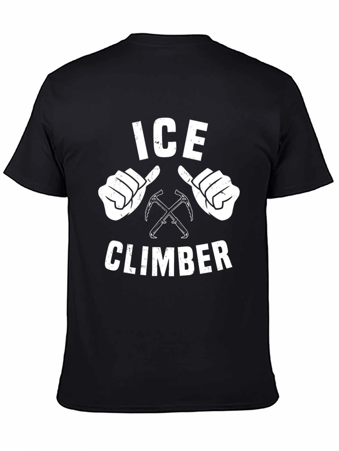 Ice Climber Graphic Tee - Black Cotton Blend